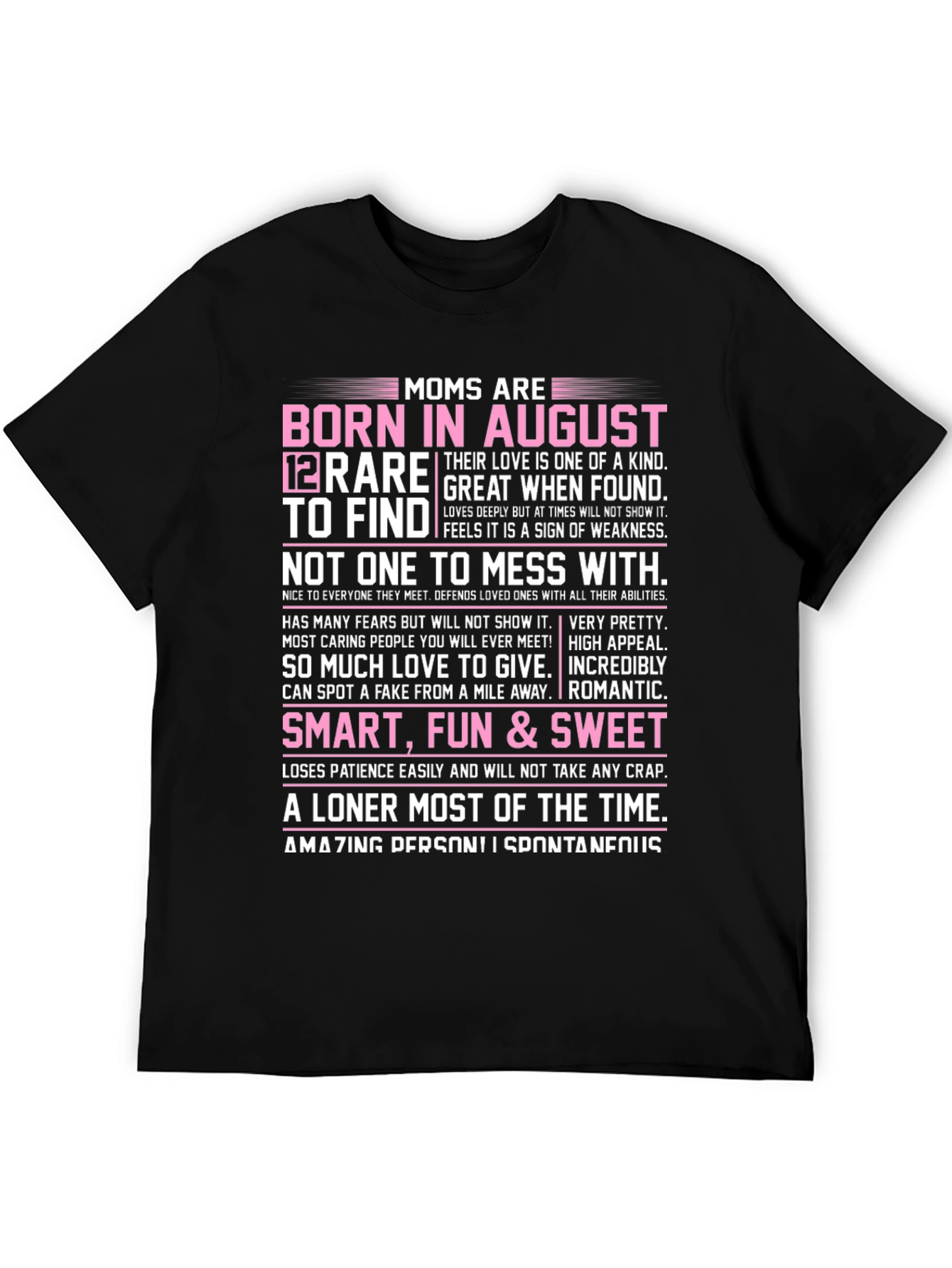 Moms Born in August T-Shirt