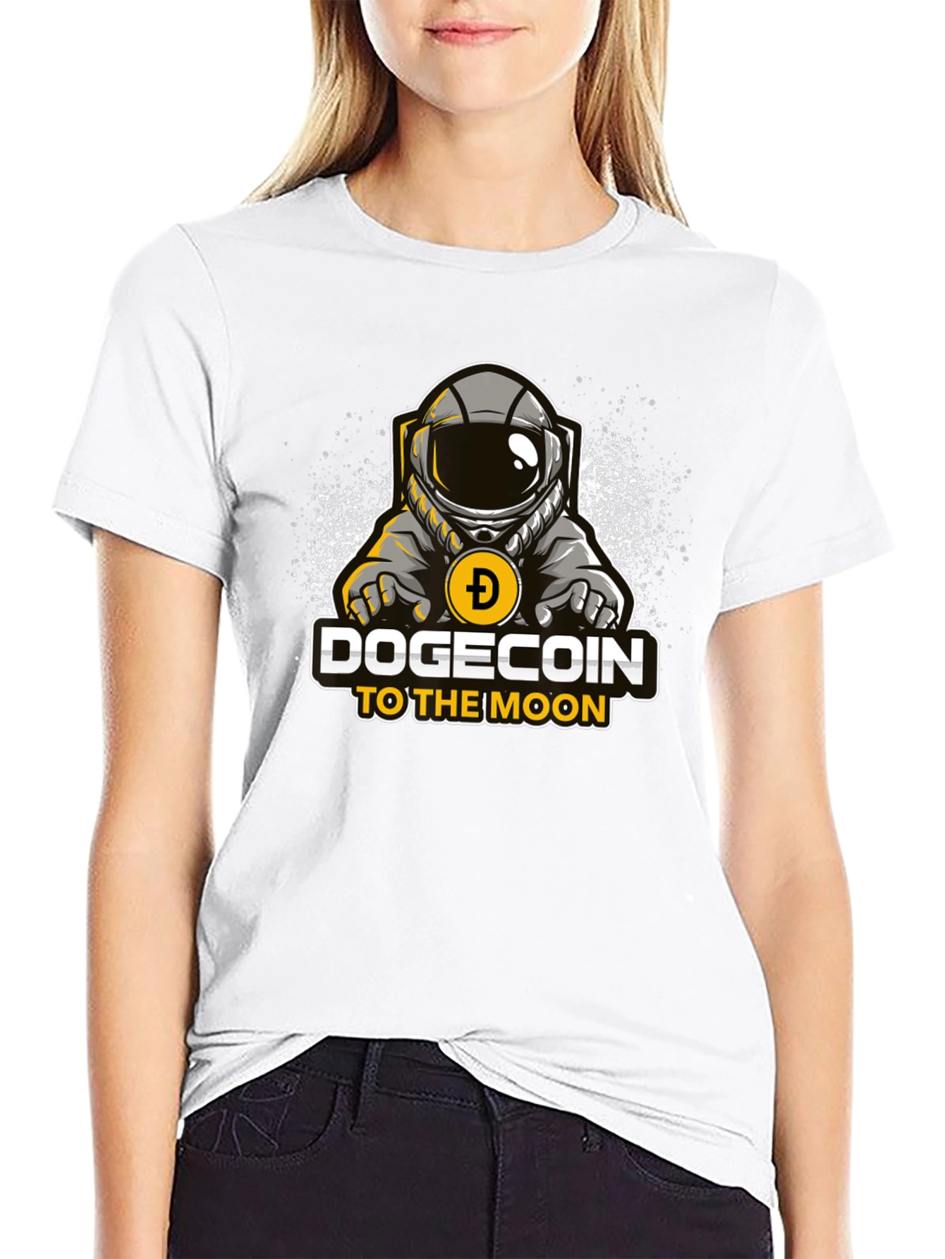 Dogecoin To The Moon Graphic T-Shirt