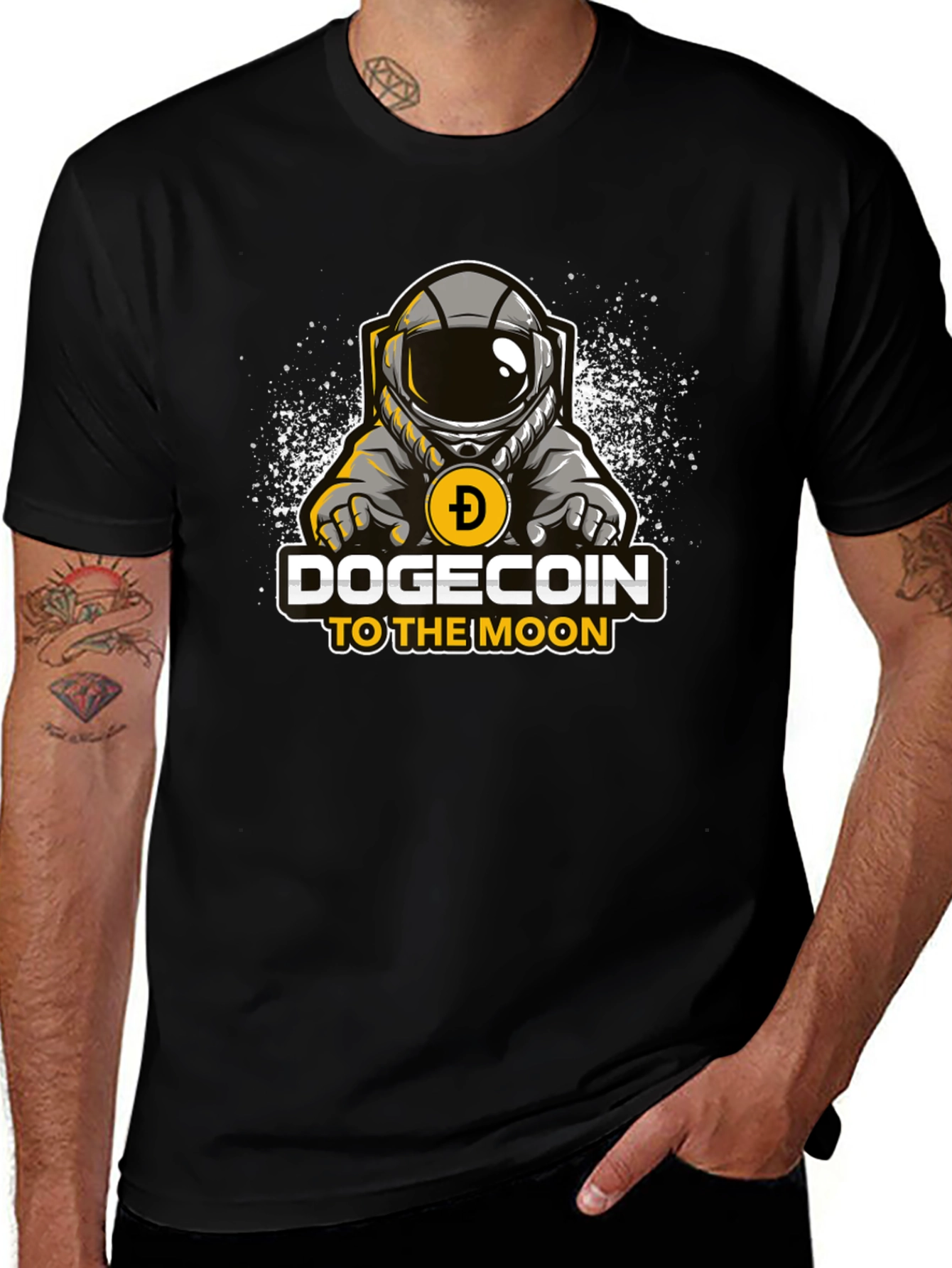 Dogecoin To The Moon Graphic T-Shirt