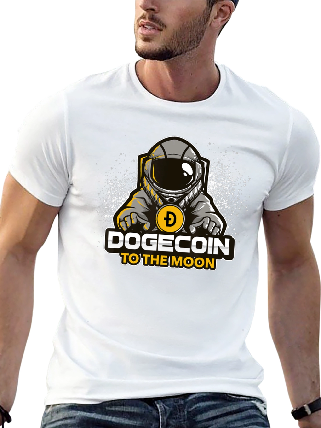 Dogecoin To The Moon Graphic T-Shirt