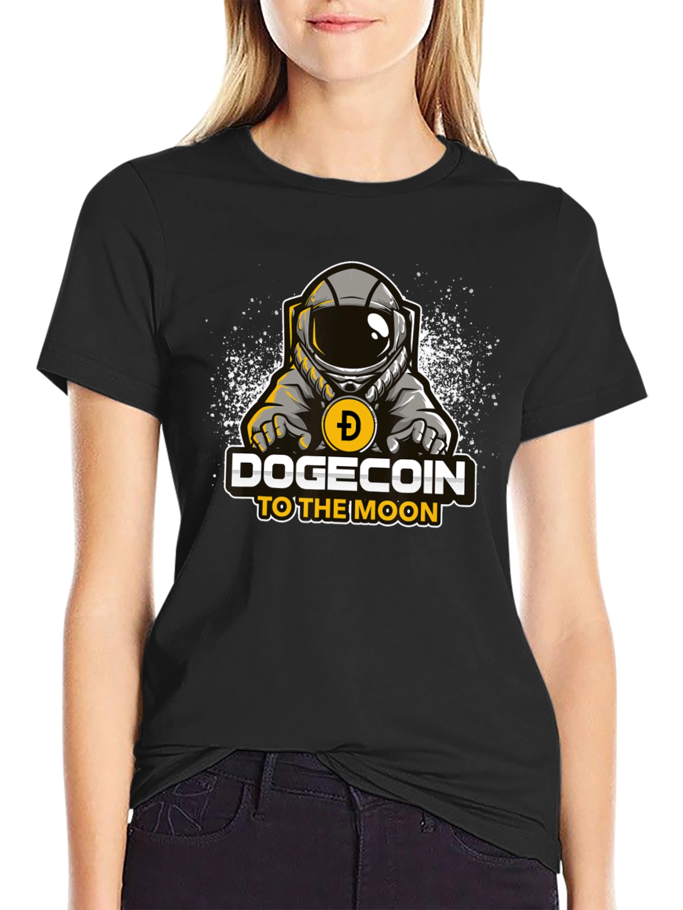Dogecoin To The Moon Graphic T-Shirt