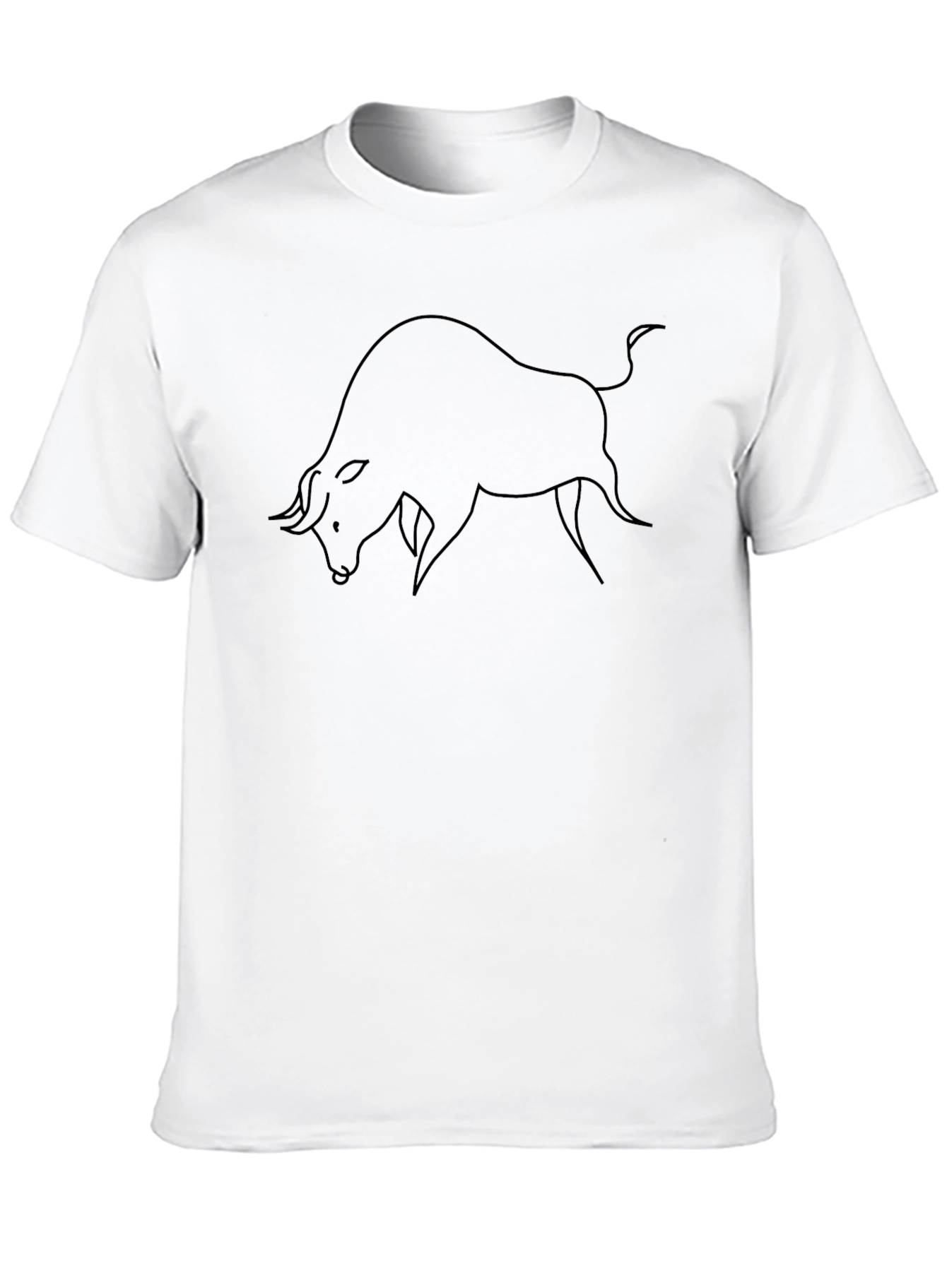 Bold Bull Graphic Tee - Classic Black Cotton T-Shirt