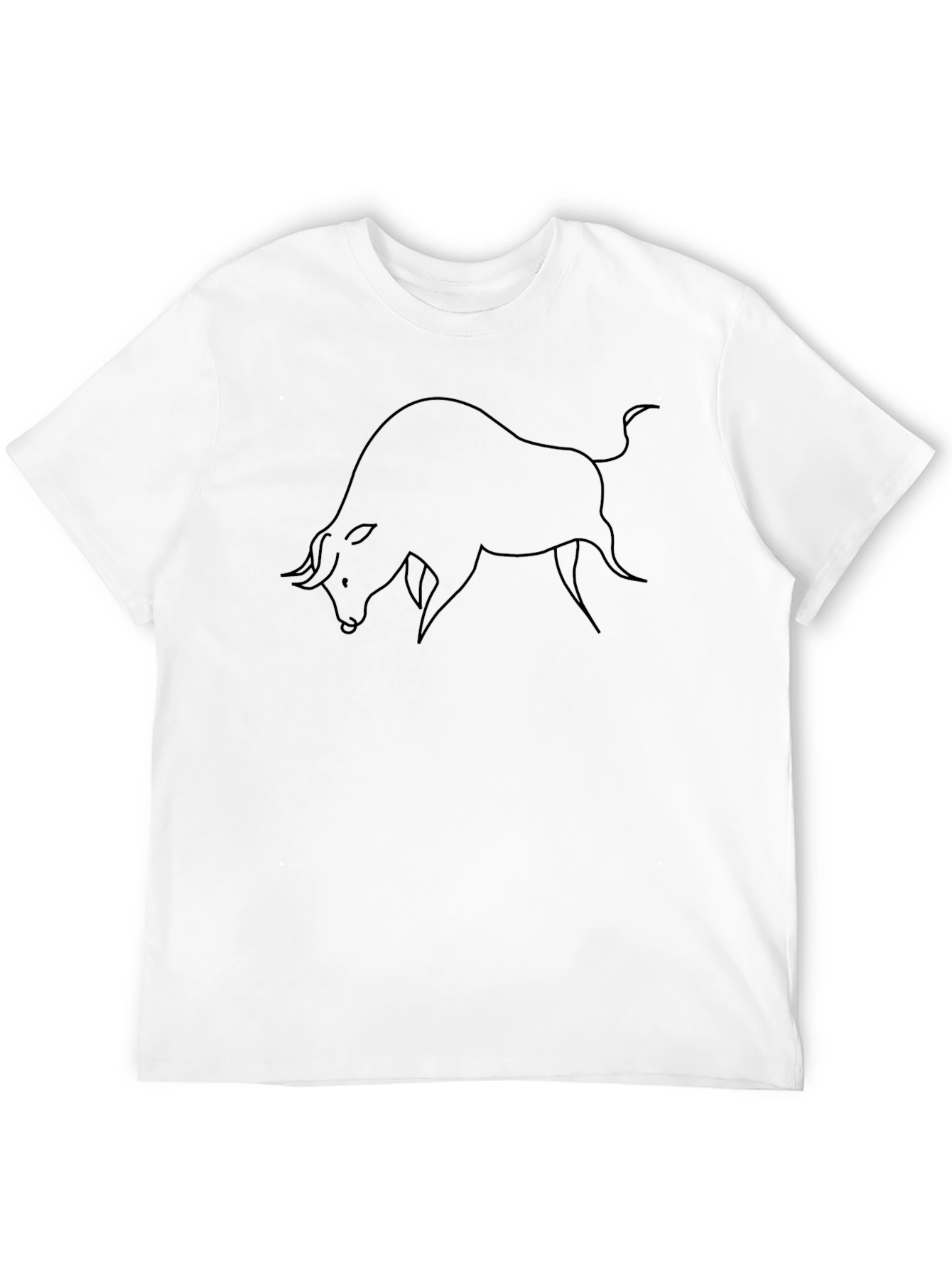 Bold Bull Graphic Tee - Classic Black Cotton T-Shirt