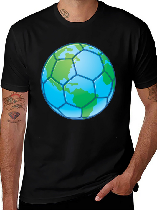 Earth Soccer Ball T-Shirt - Eco-Friendly Graphic Tee
