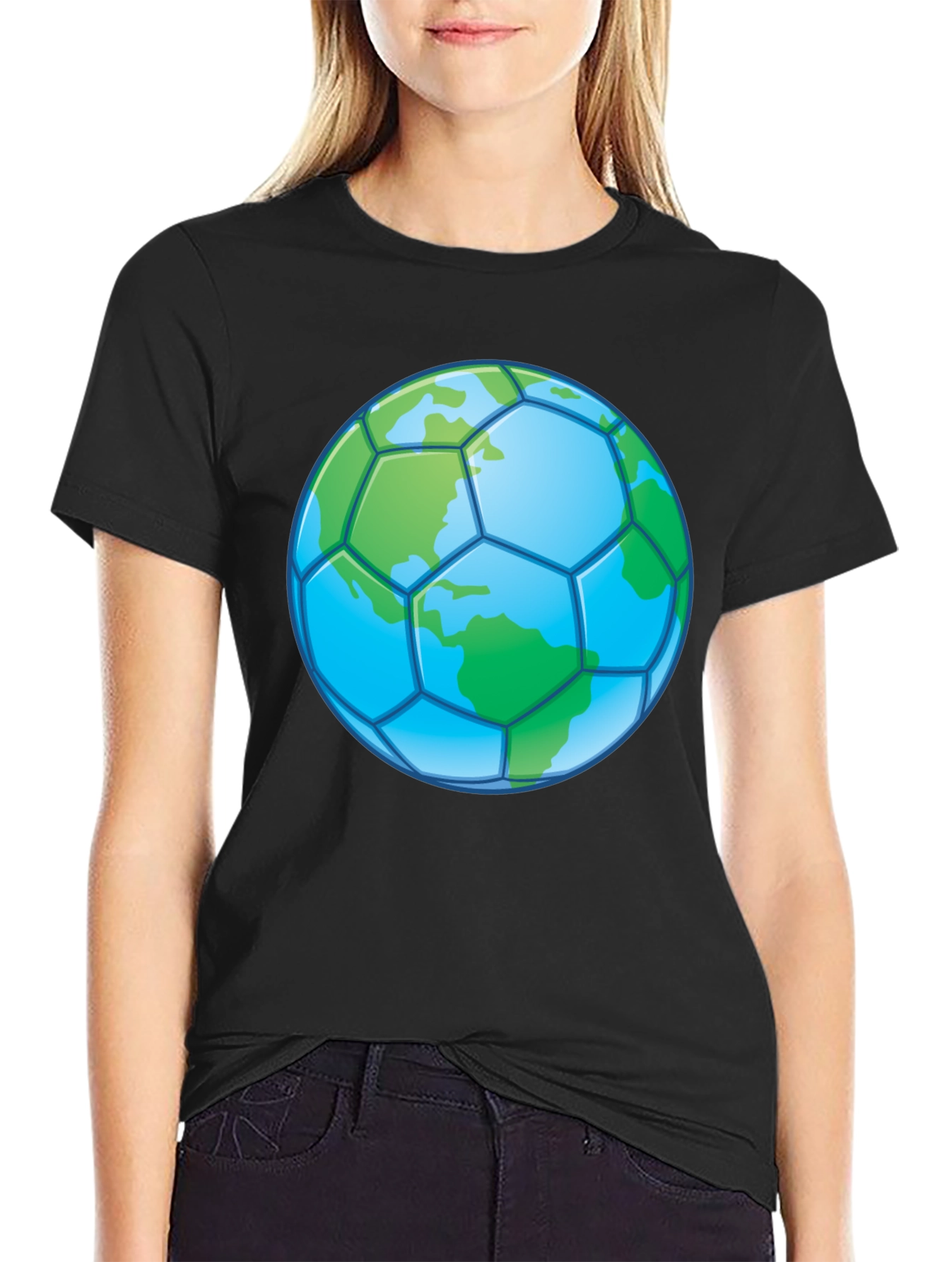 Earth Soccer Ball T-Shirt - Eco-Friendly Graphic Tee