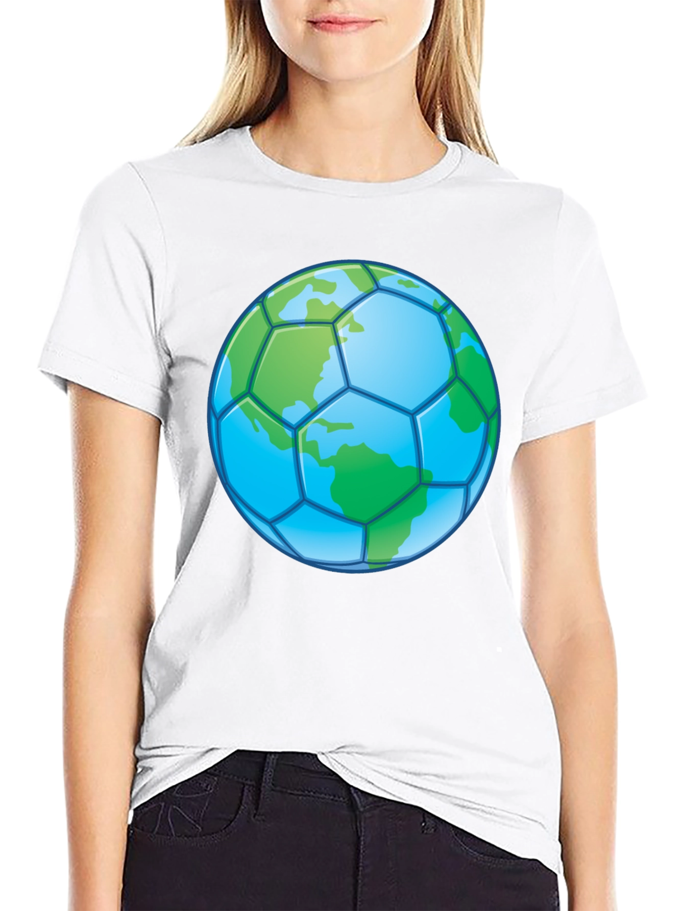 Earth Soccer Ball T-Shirt - Eco-Friendly Graphic Tee