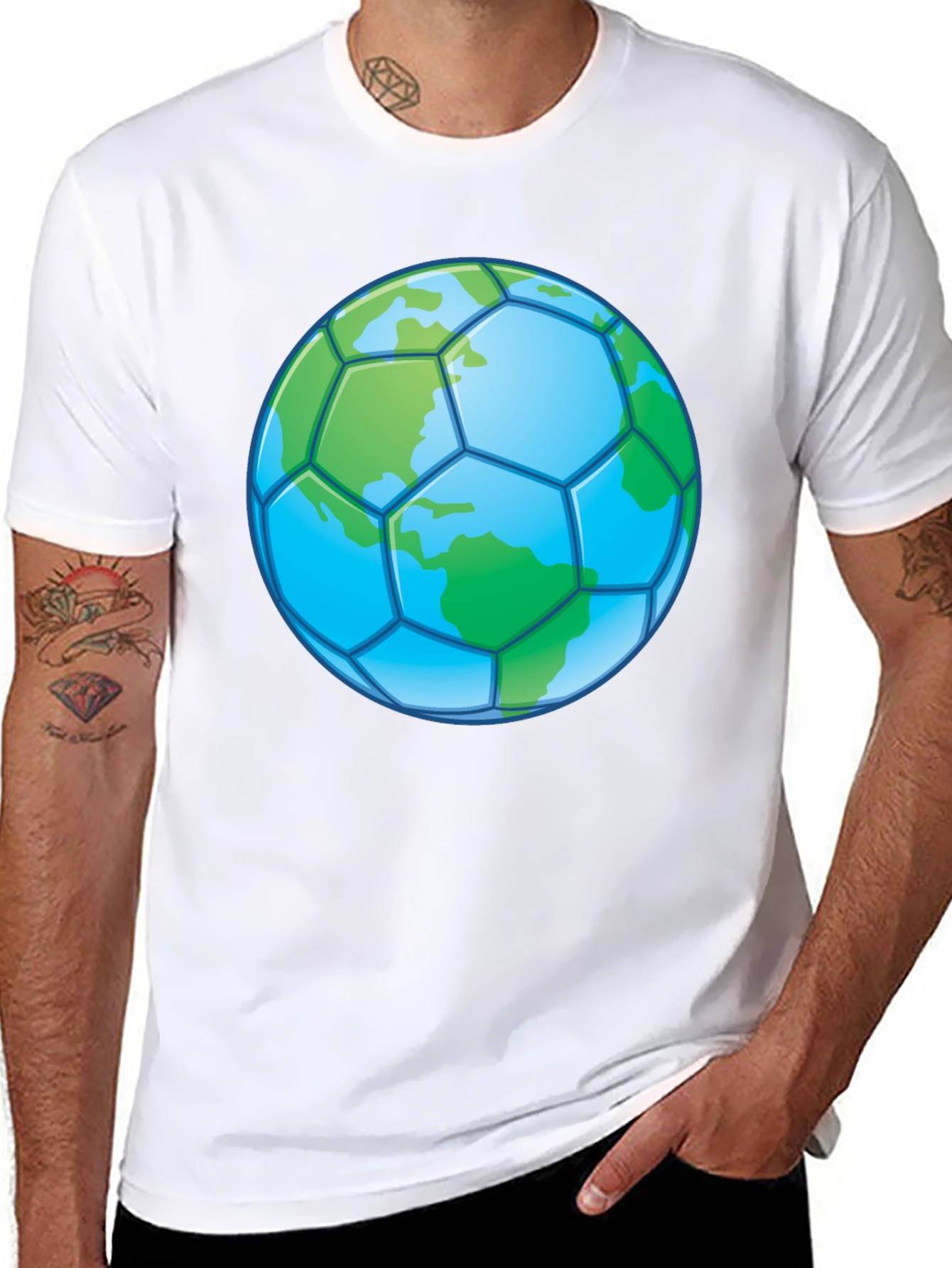 Earth Soccer Ball T-Shirt - Eco-Friendly Graphic Tee