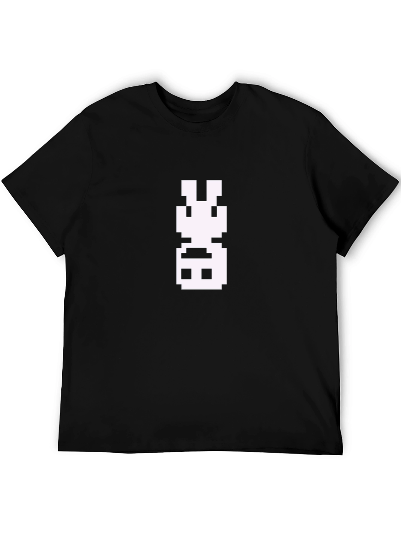 Pixel Bunny Black Tee - Gamer Style