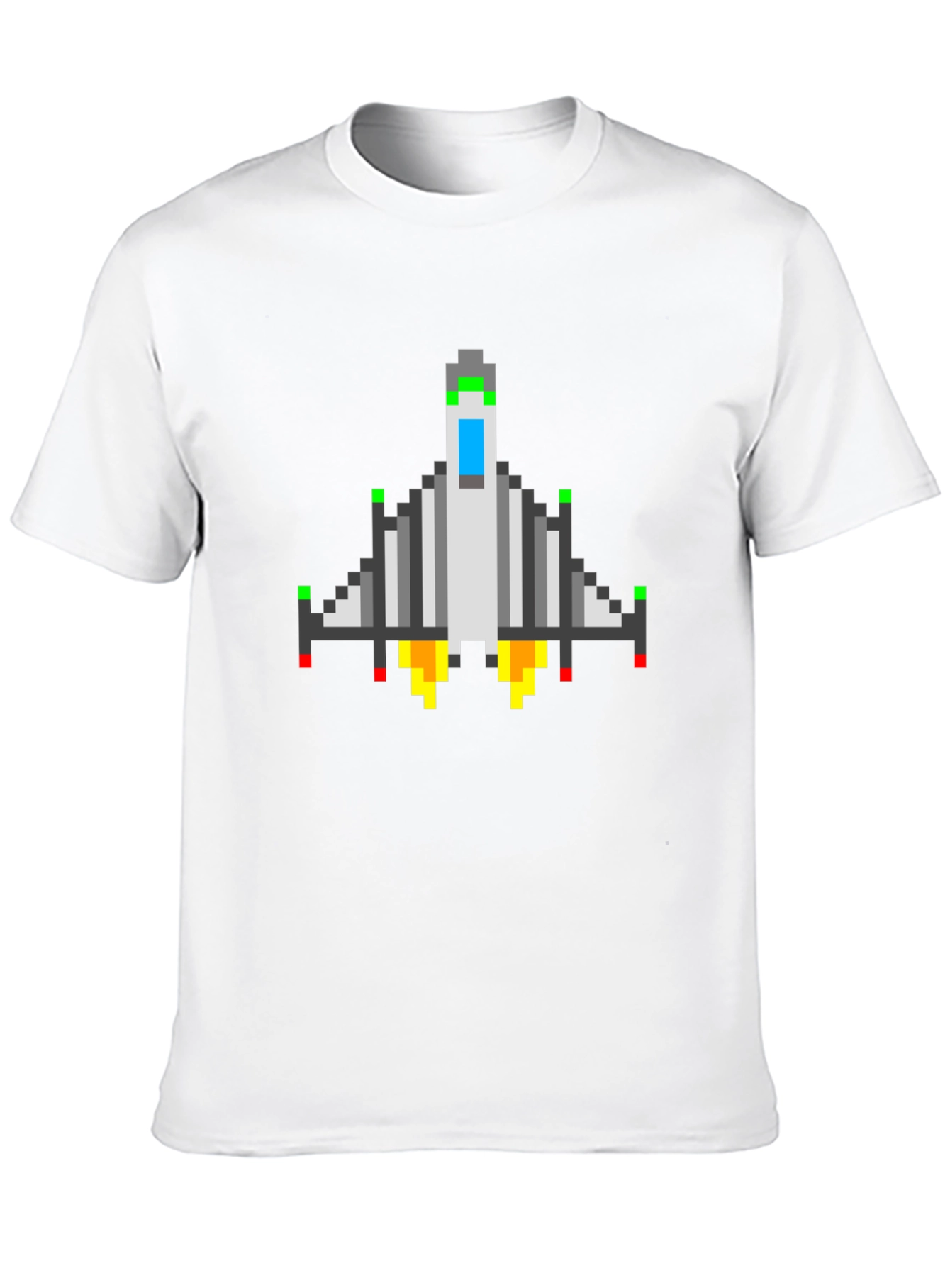 Pixel Spacecraft Tee - Retro Gamer Shirt
