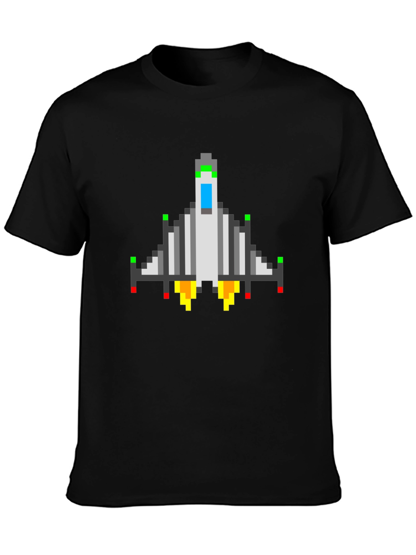 Pixel Spacecraft Tee - Retro Gamer Shirt