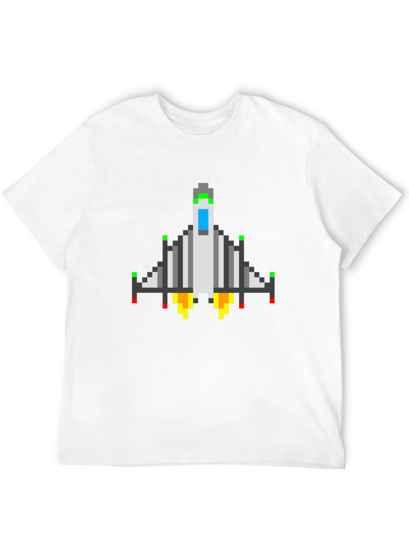 Pixel Spacecraft Tee - Retro Gamer Shirt