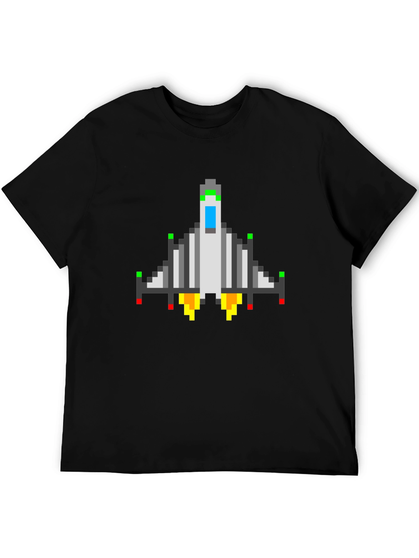Pixel Spacecraft Tee - Retro Gamer Shirt