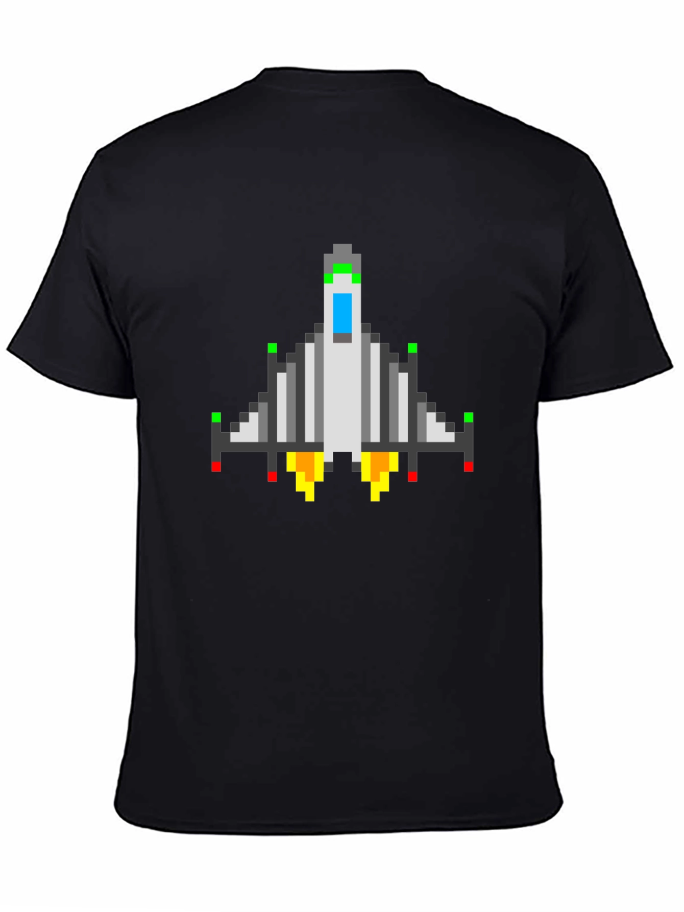 Pixel Spacecraft Tee - Retro Gamer Shirt