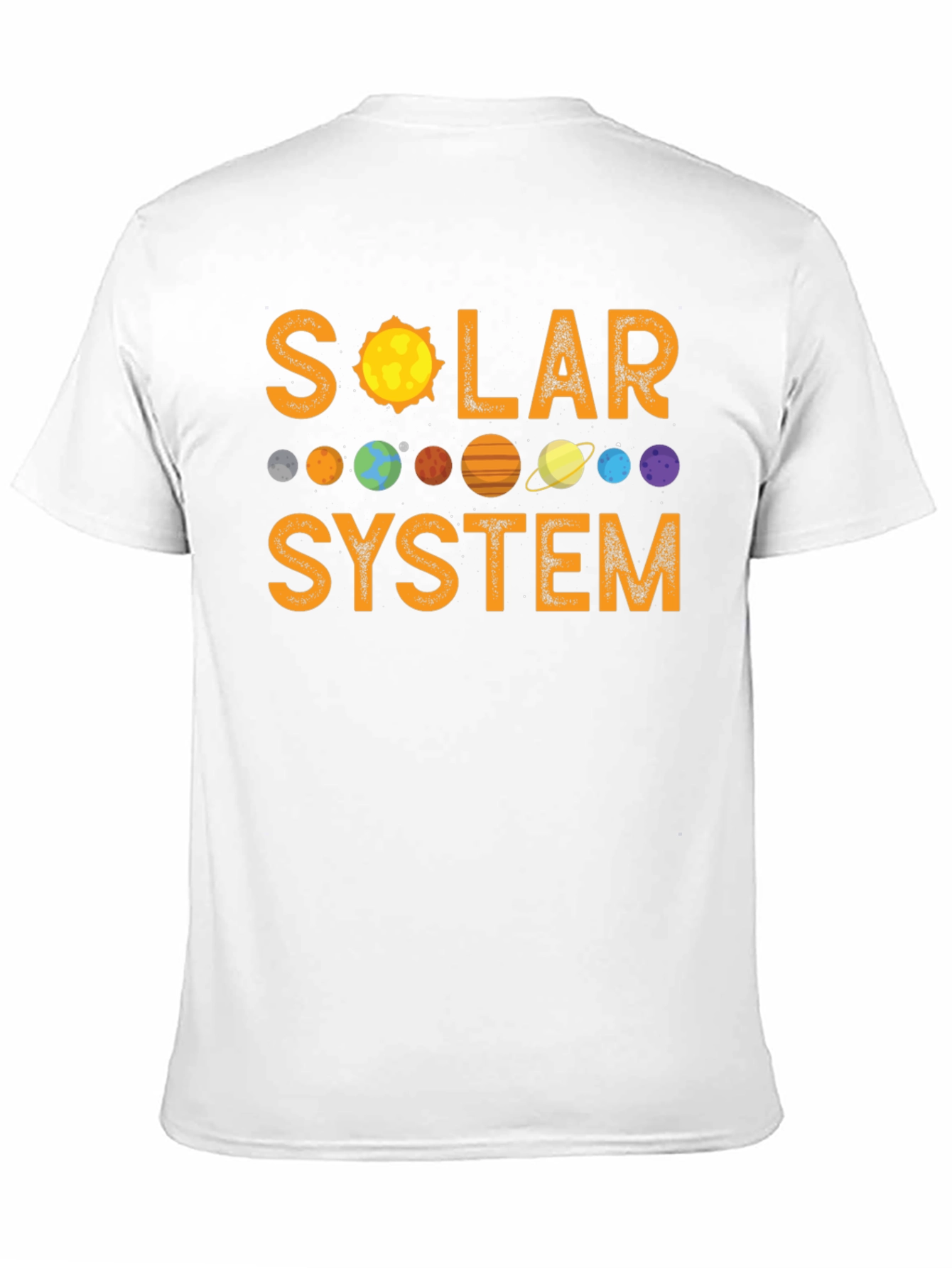 Solar System Graphic Print Black T-Shirt