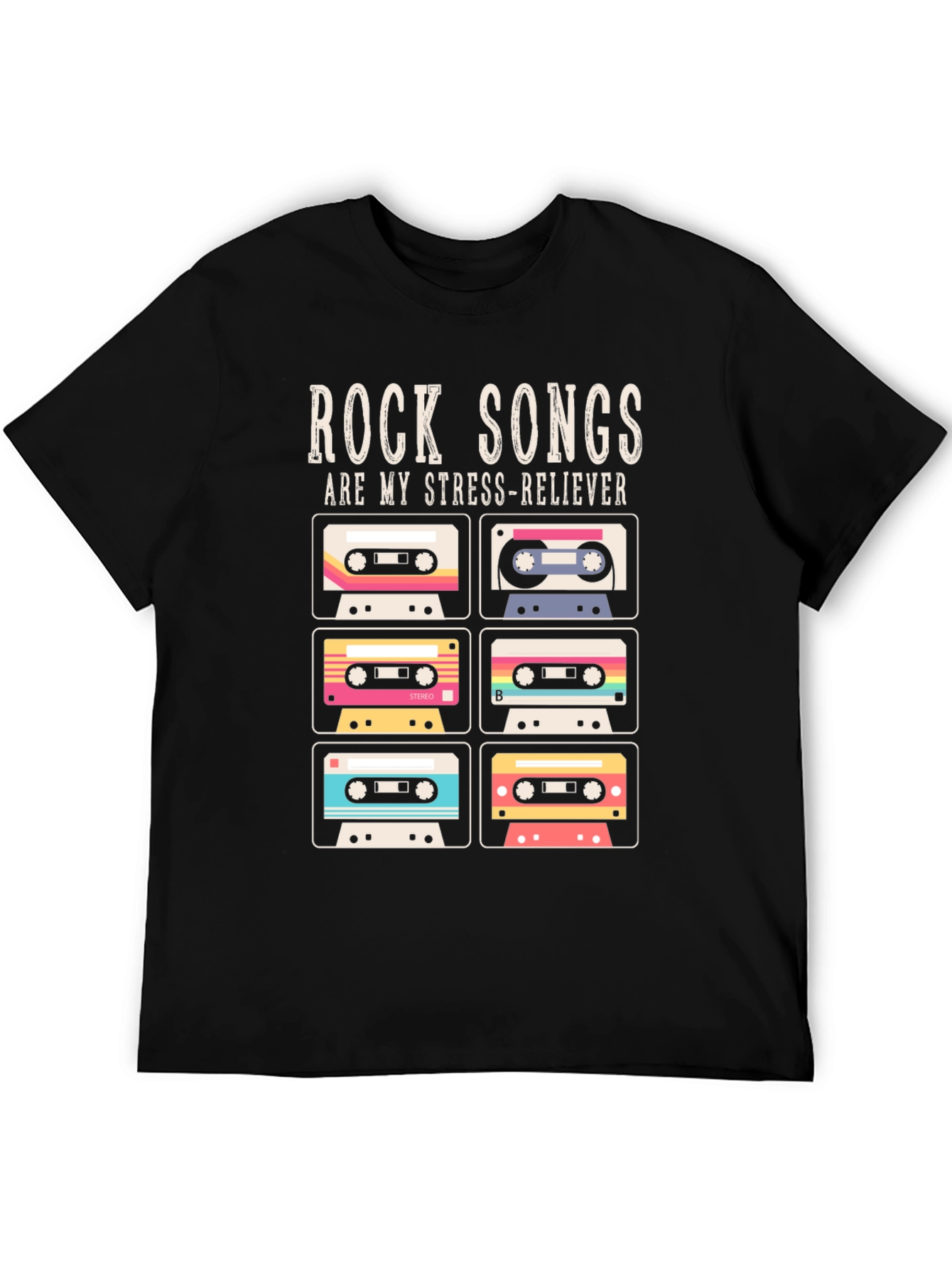 Retro Rock Songs Cassette Tape T-Shirt