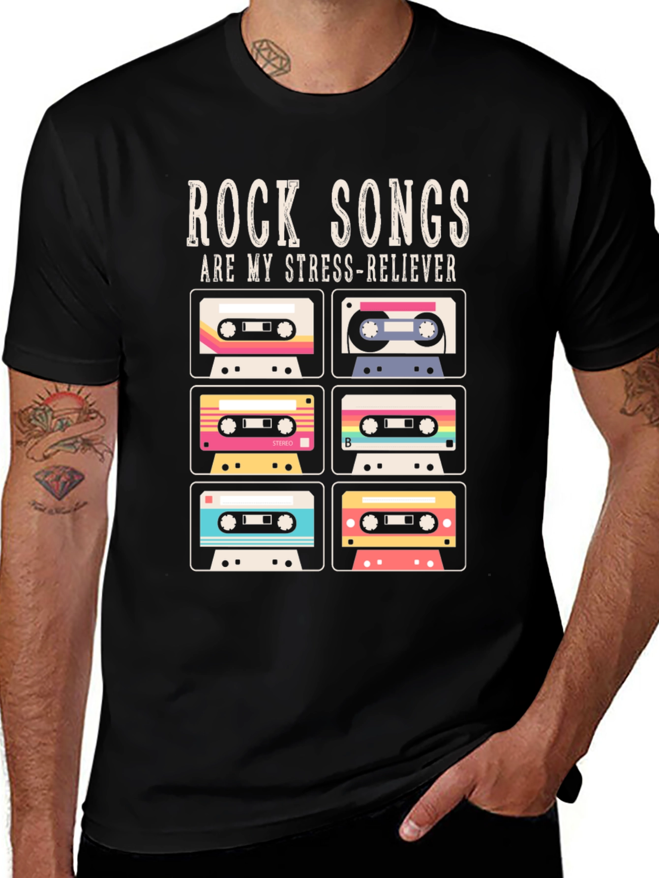 Retro Rock Songs Cassette Tape T-Shirt