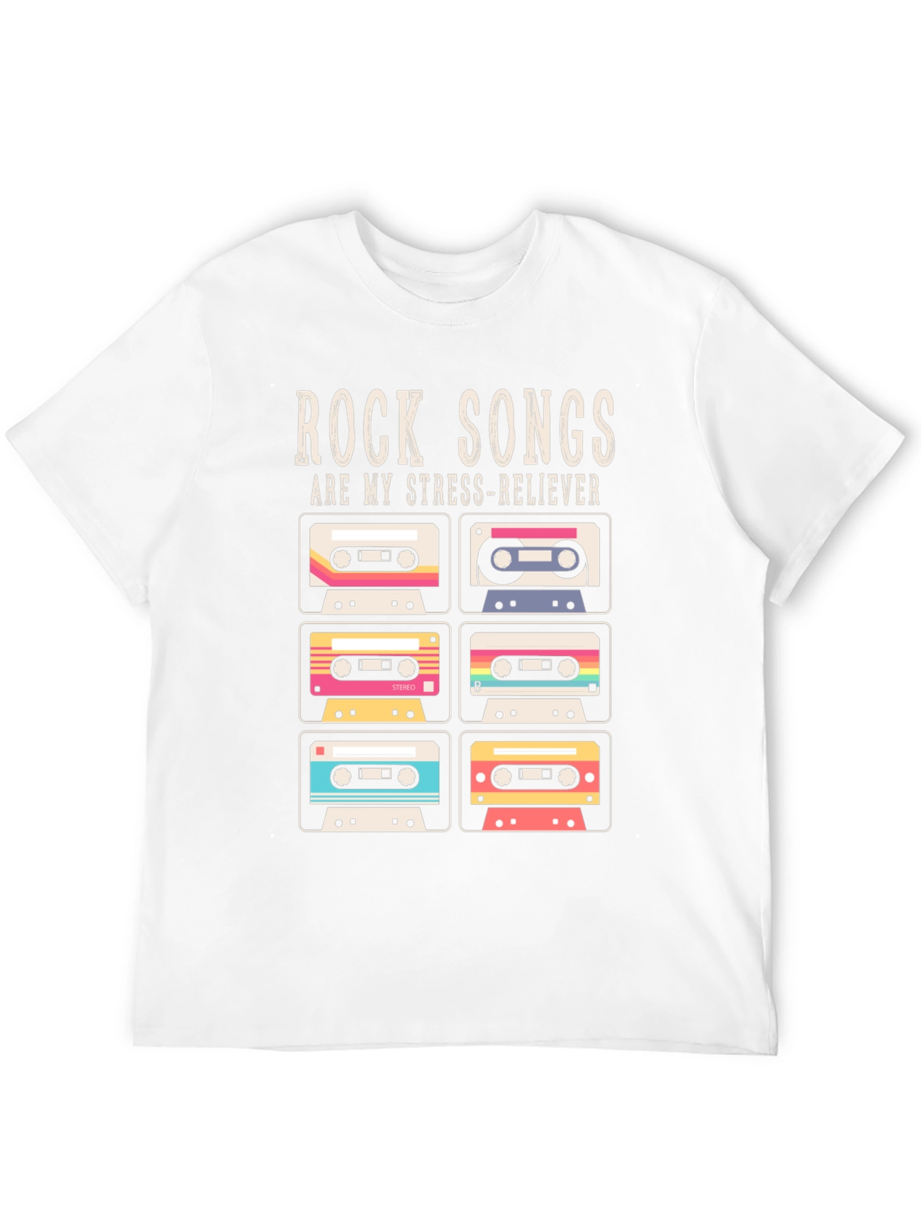 Retro Rock Songs Cassette Tape T-Shirt