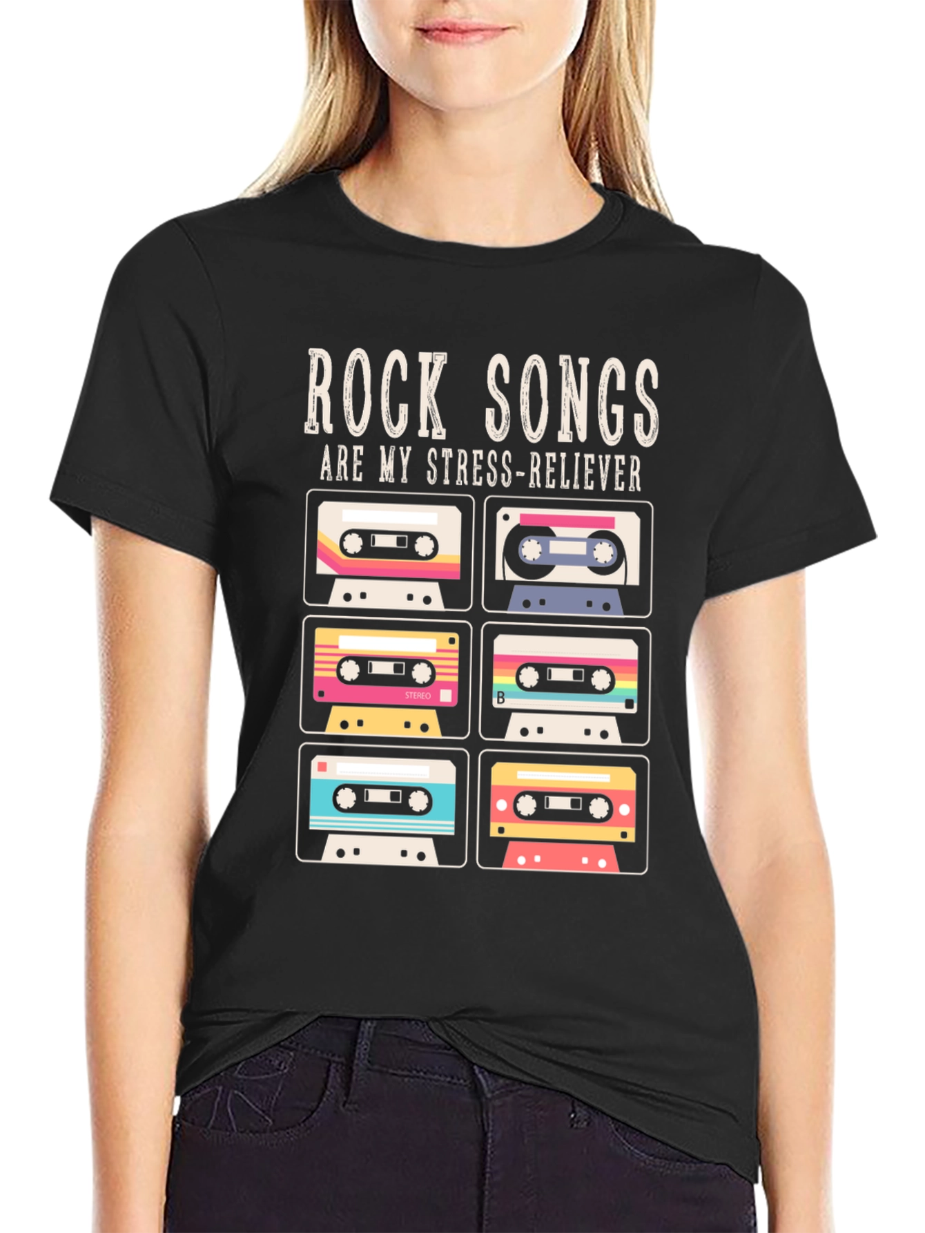Retro Rock Songs Cassette Tape T-Shirt