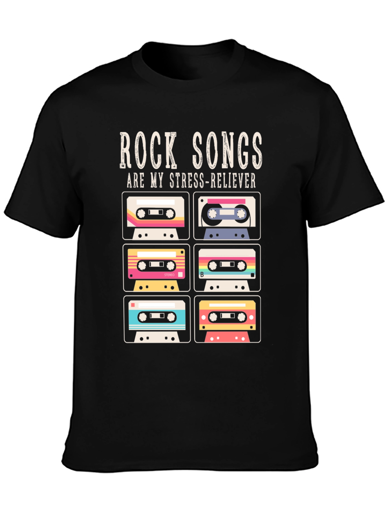Retro Rock Songs Cassette Tape T-Shirt