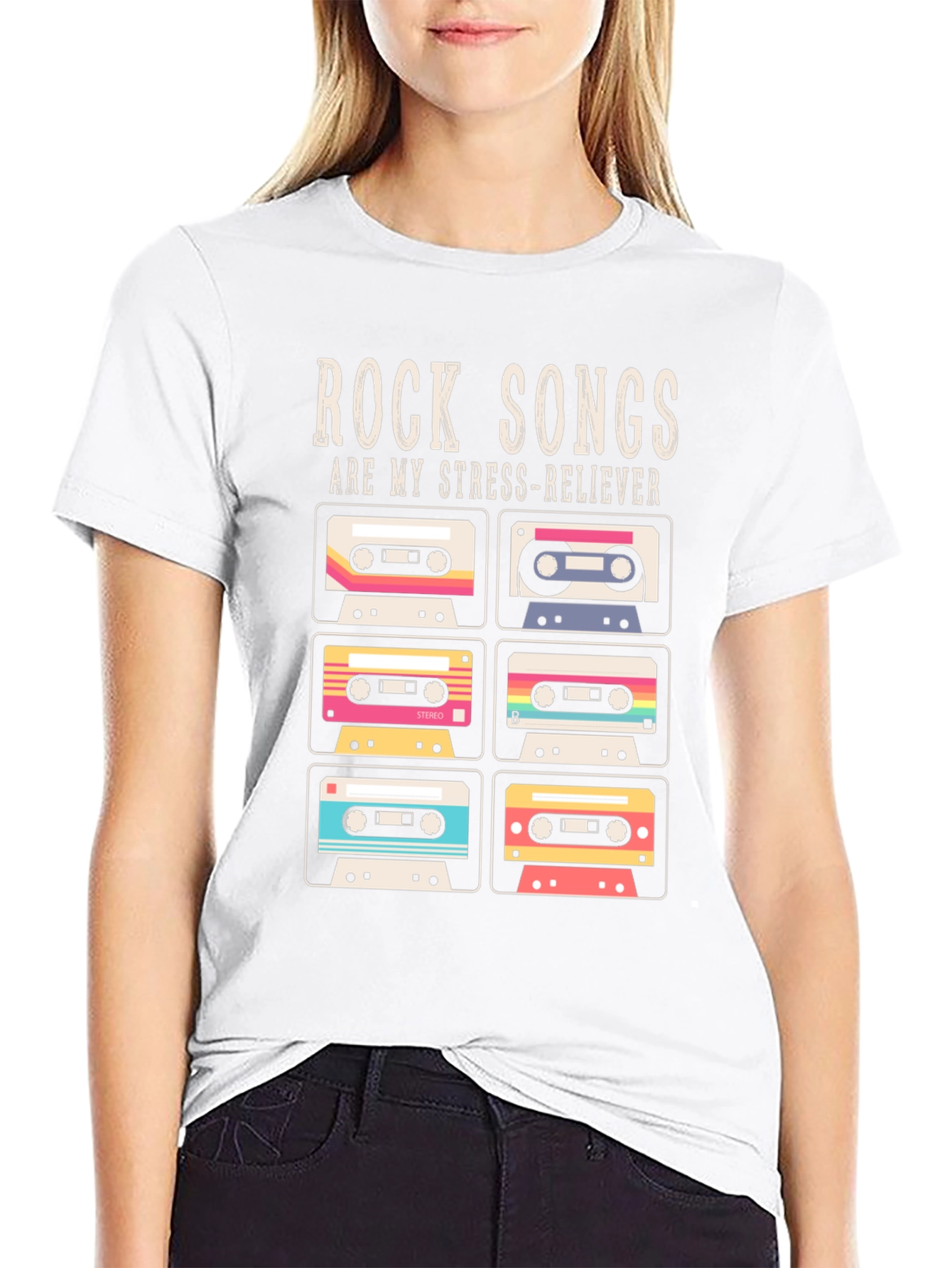 Retro Rock Songs Cassette Tape T-Shirt