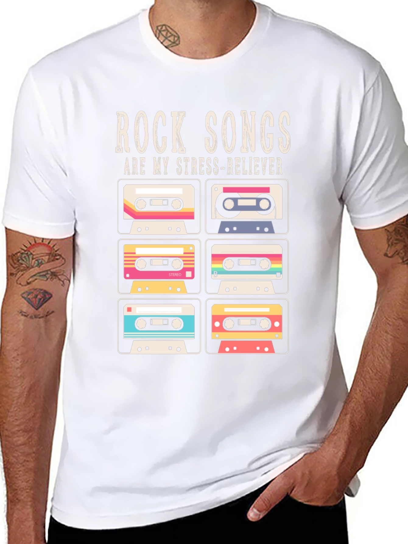 Retro Rock Songs Cassette Tape T-Shirt