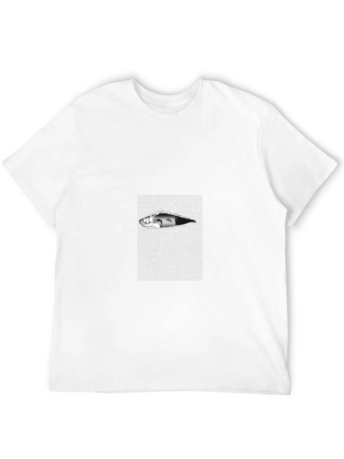 Edgy Black T-Shirt with Eye Graphic