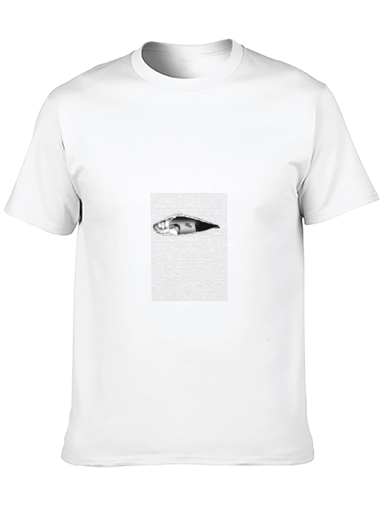 Edgy Black T-Shirt with Eye Graphic