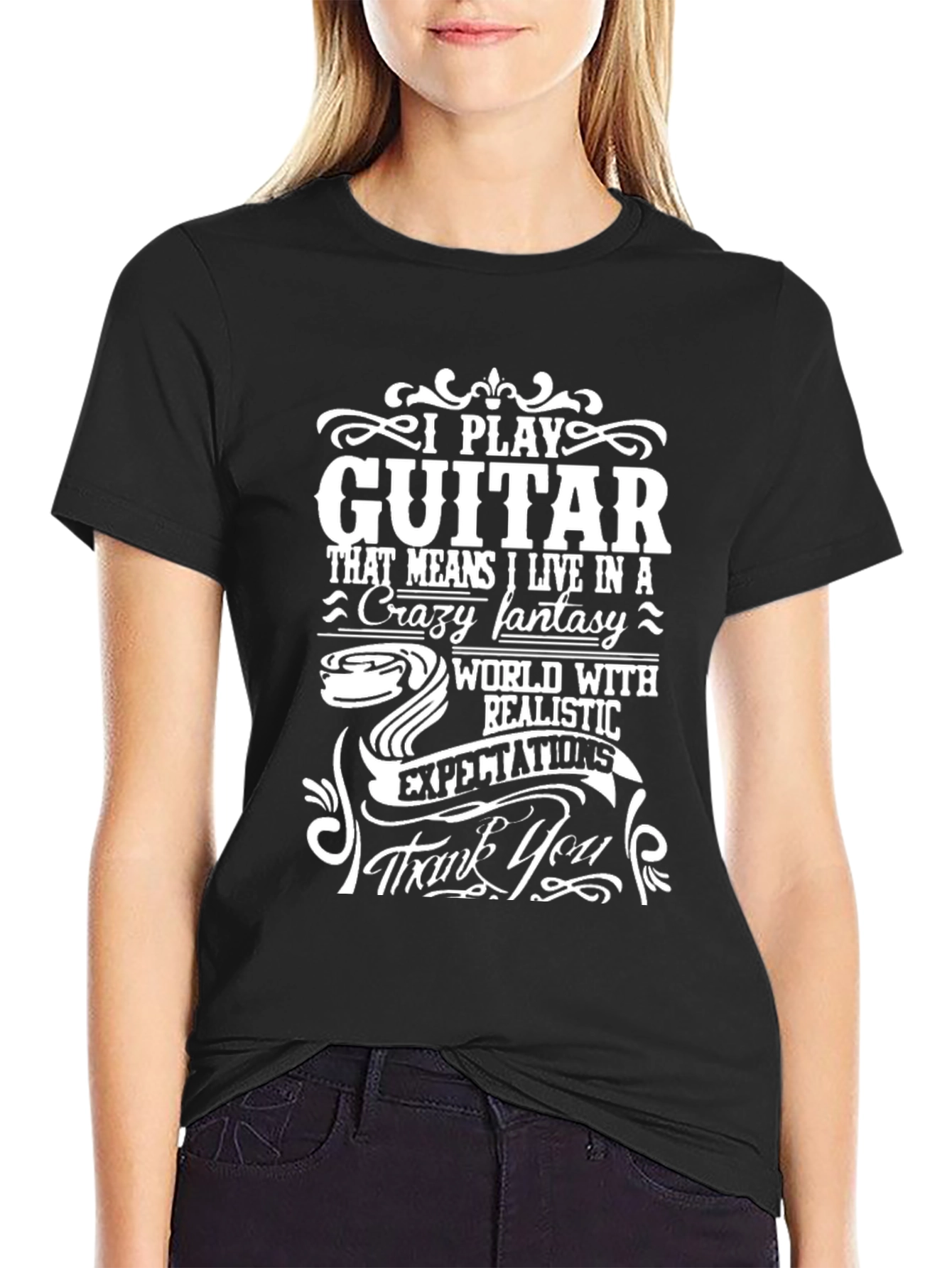 I Play Guitar Funny Graphic T-Shirt