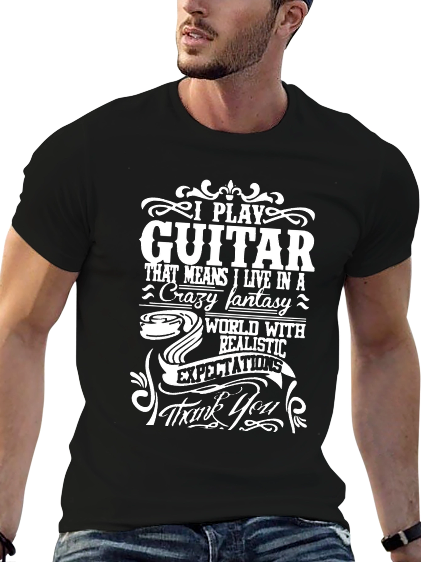 I Play Guitar Funny Graphic T-Shirt