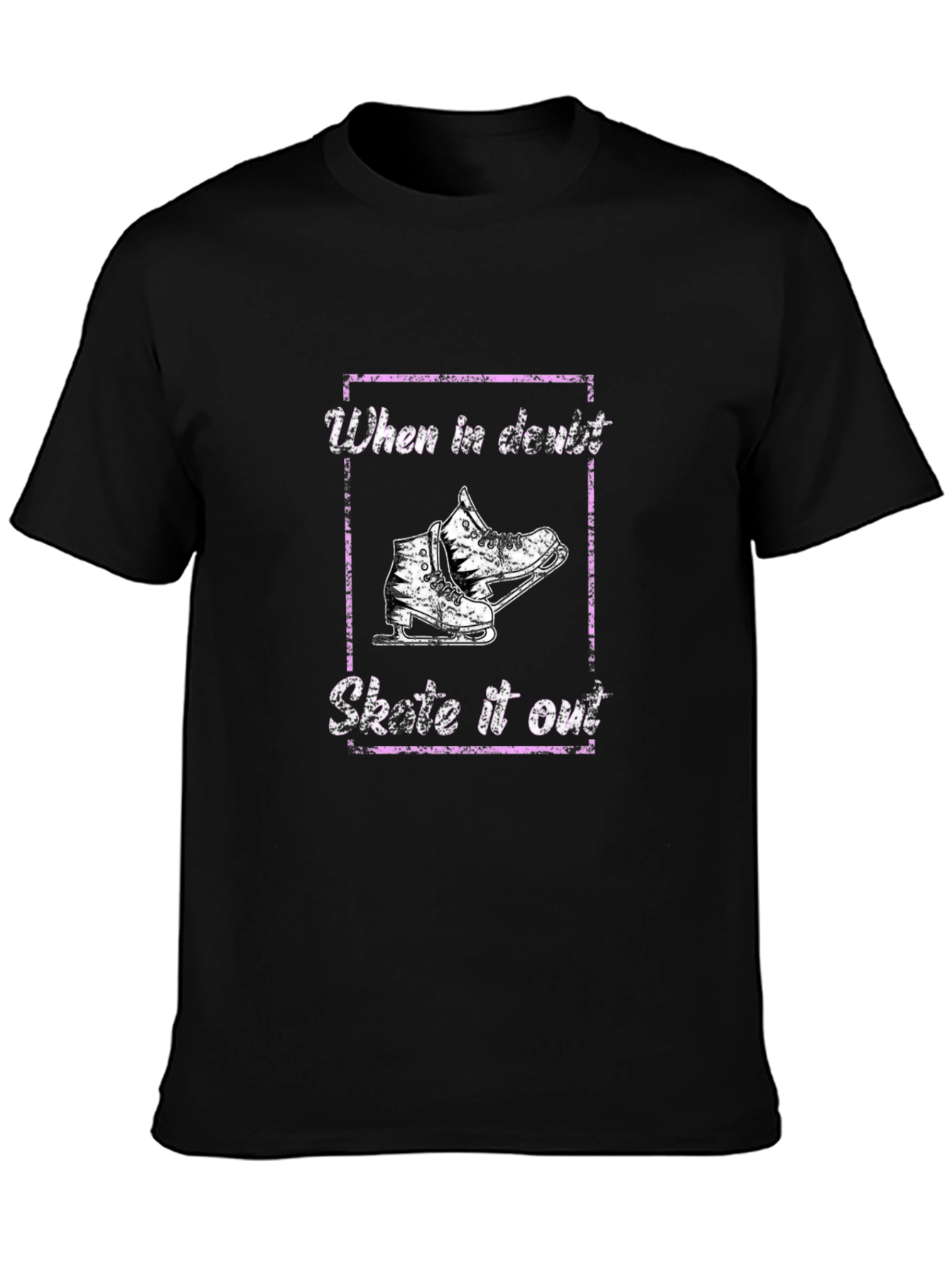 Skate It Out Graphic Tee - Black Cotton T-Shirt
