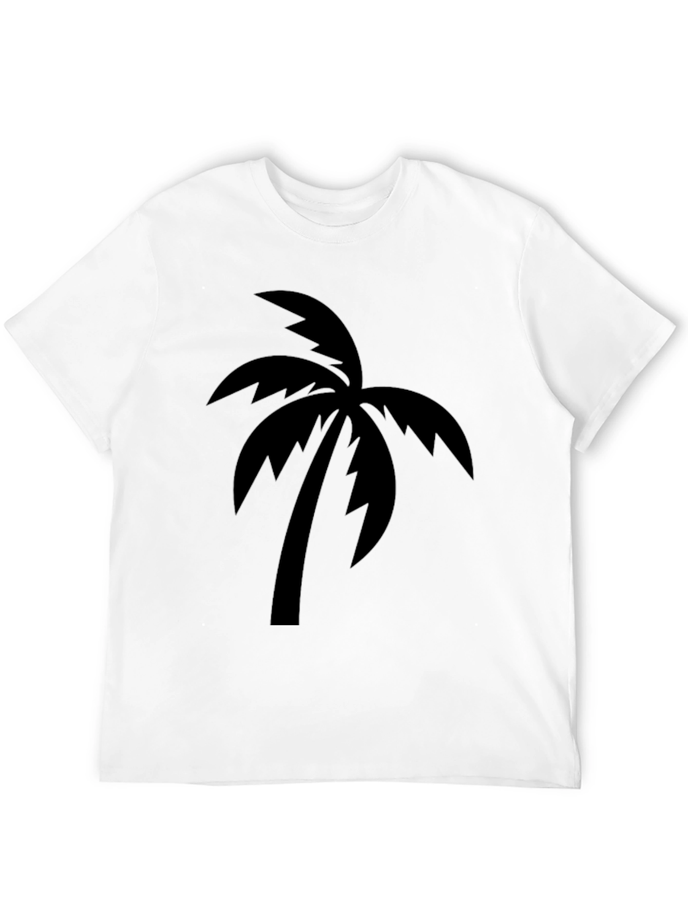 Mens Black Palm Tree Graphic Tee