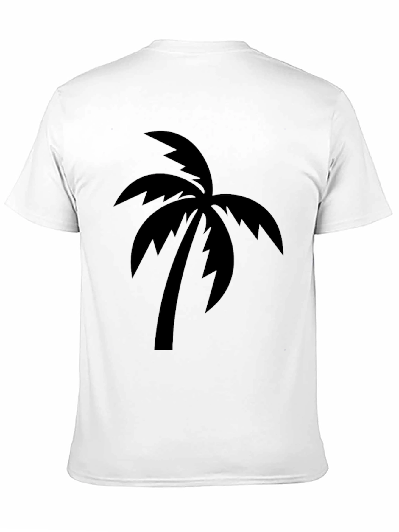 Mens Black Palm Tree Graphic Tee