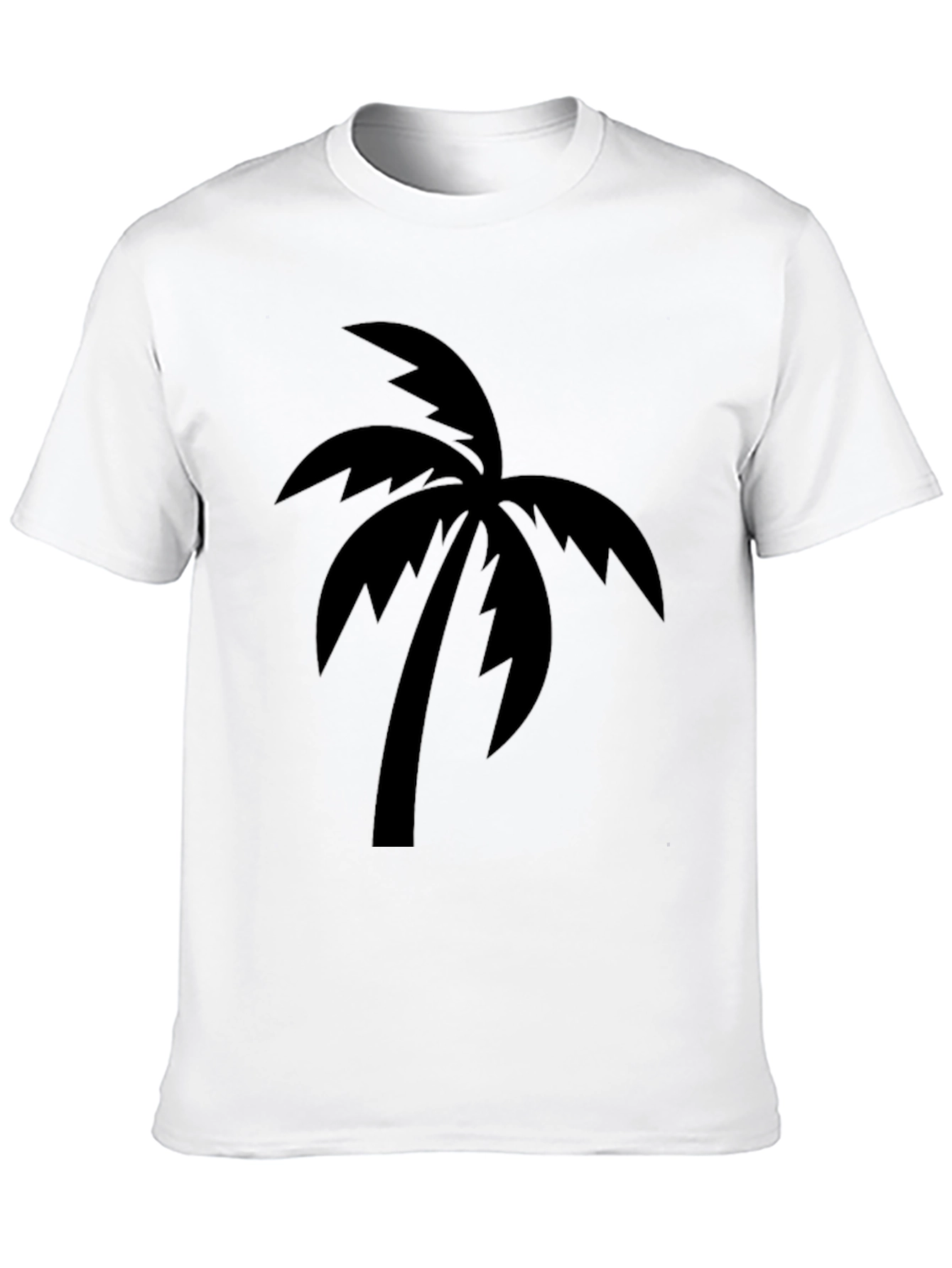 Mens Black Palm Tree Graphic Tee