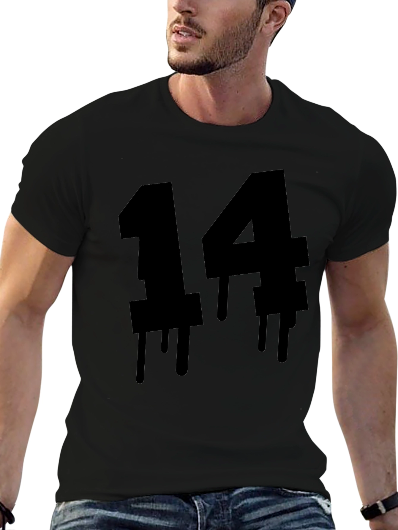 Dripping Number 14 Black T-Shirt