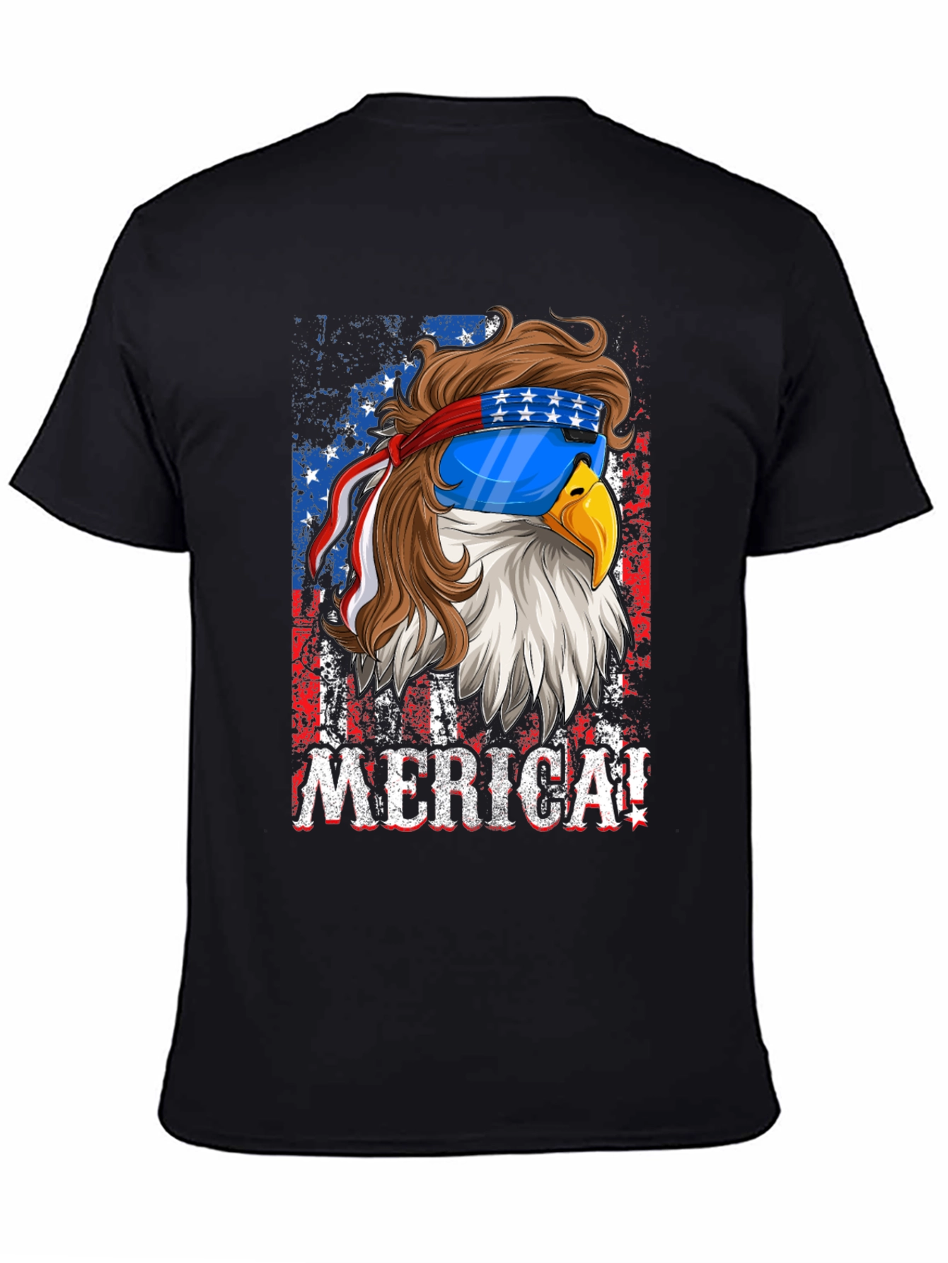 Patriotic Eagle Merica Graphic T-Shirt