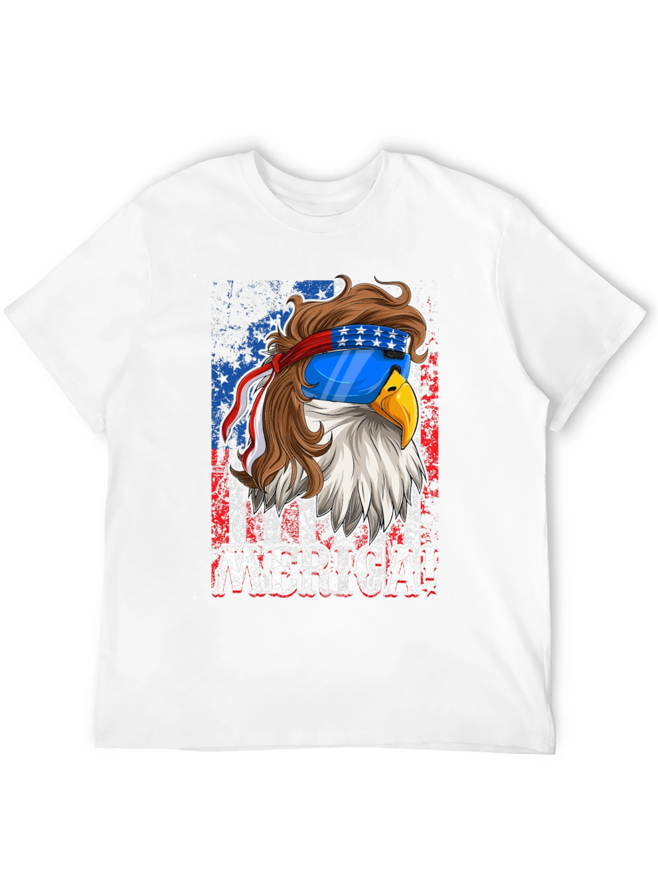 Patriotic Eagle Merica Graphic T-Shirt