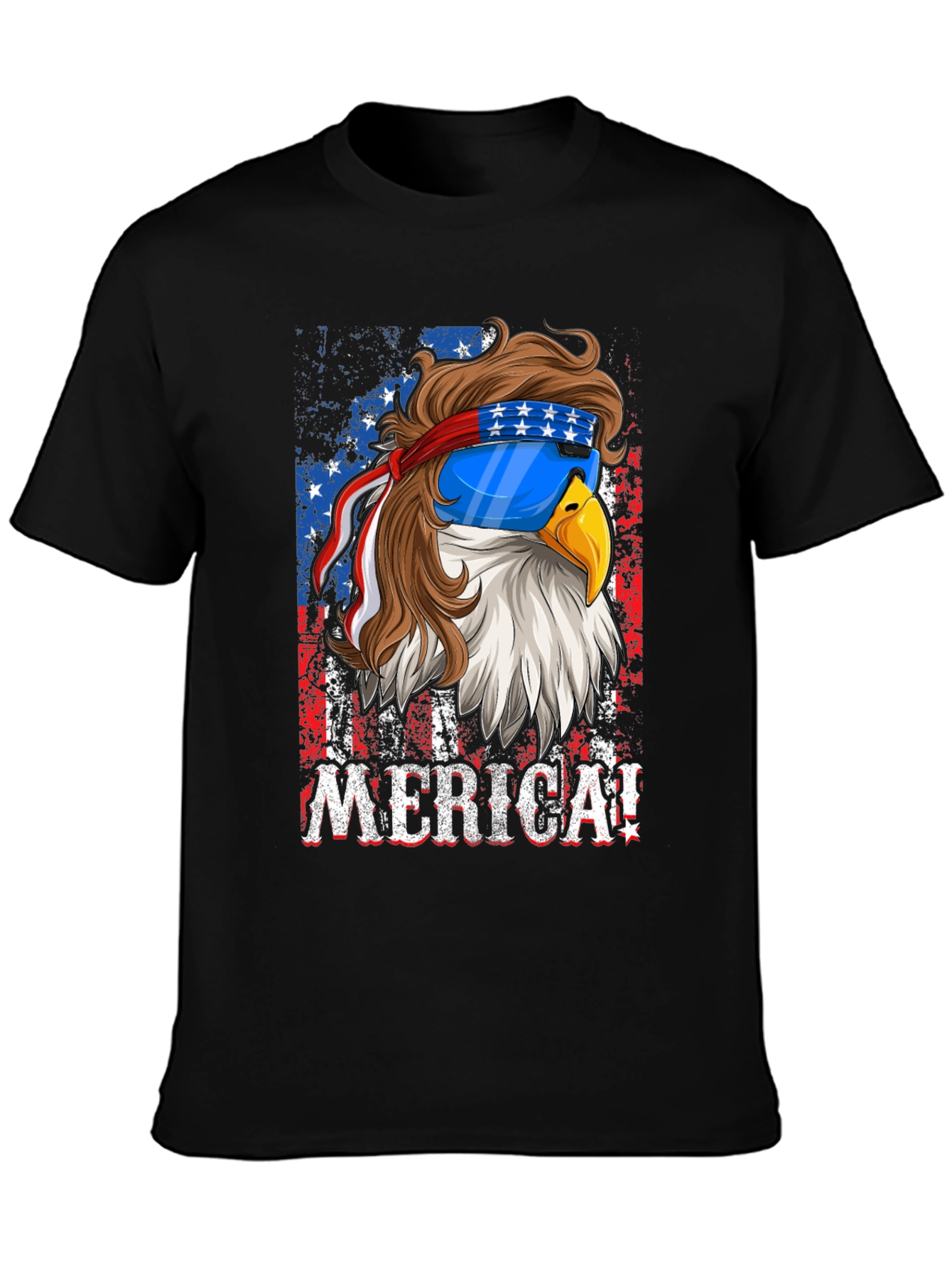 Patriotic Eagle Merica Graphic T-Shirt