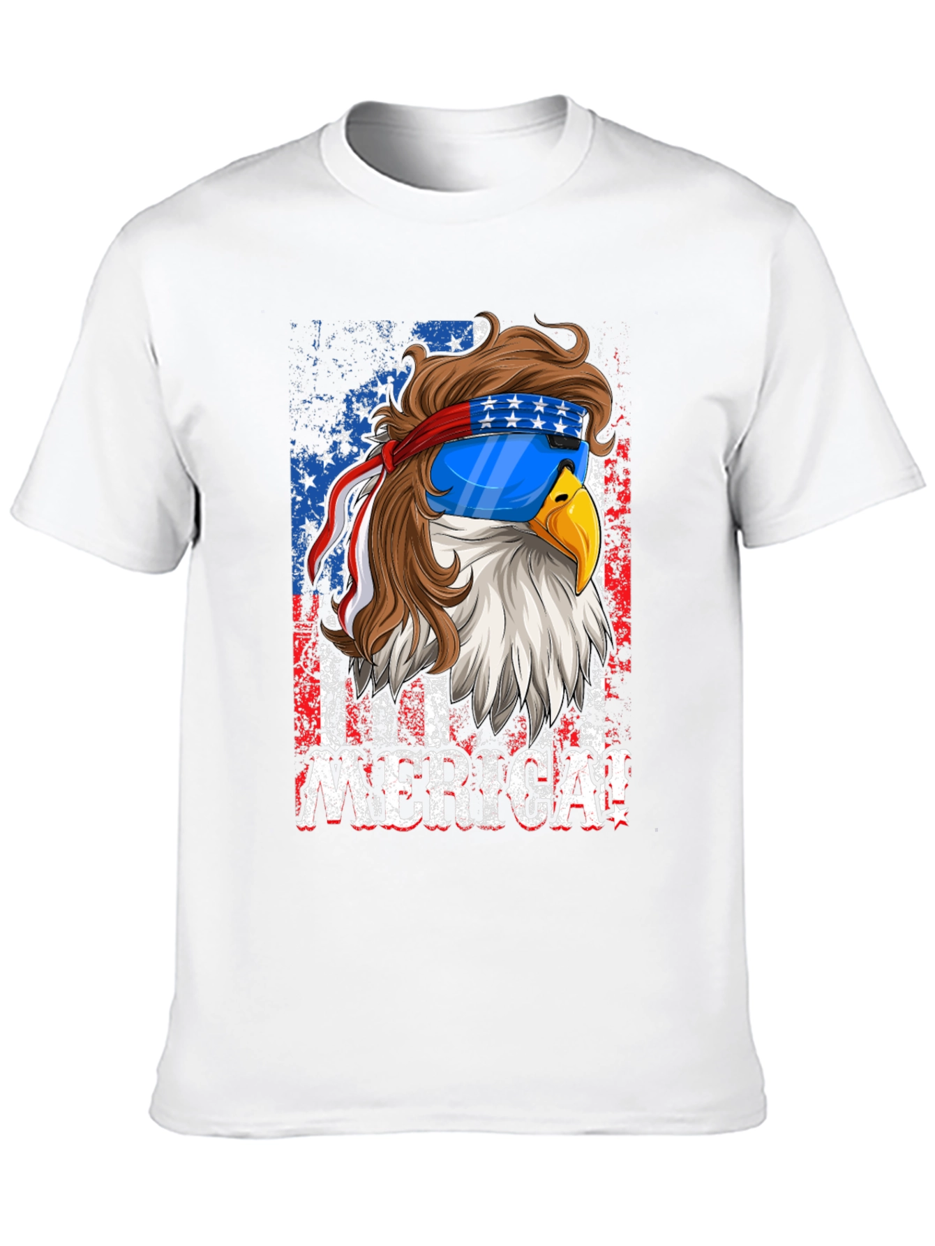 Patriotic Eagle Merica Graphic T-Shirt