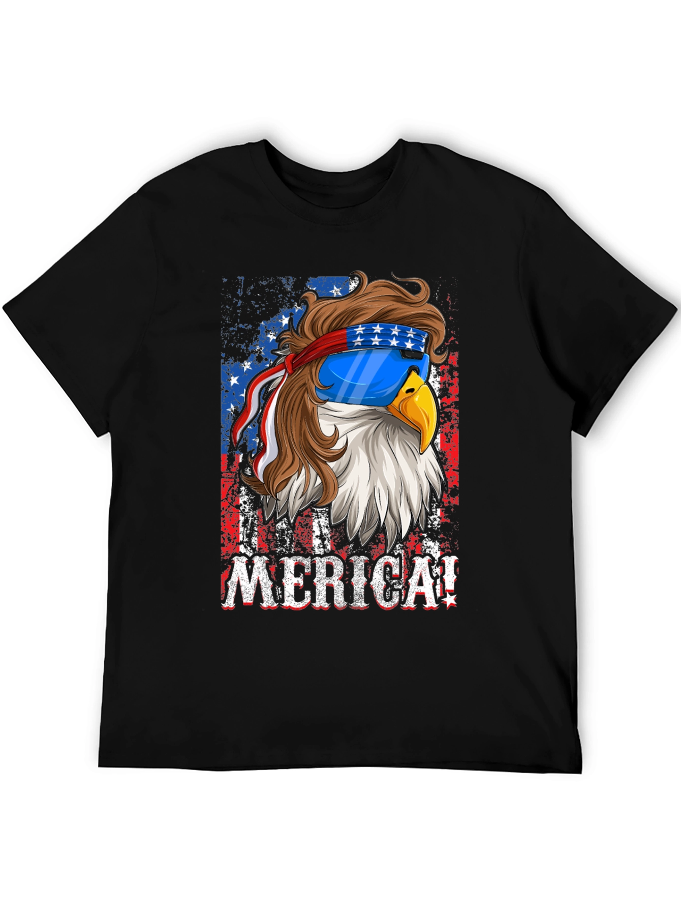 Patriotic Eagle Merica Graphic T-Shirt
