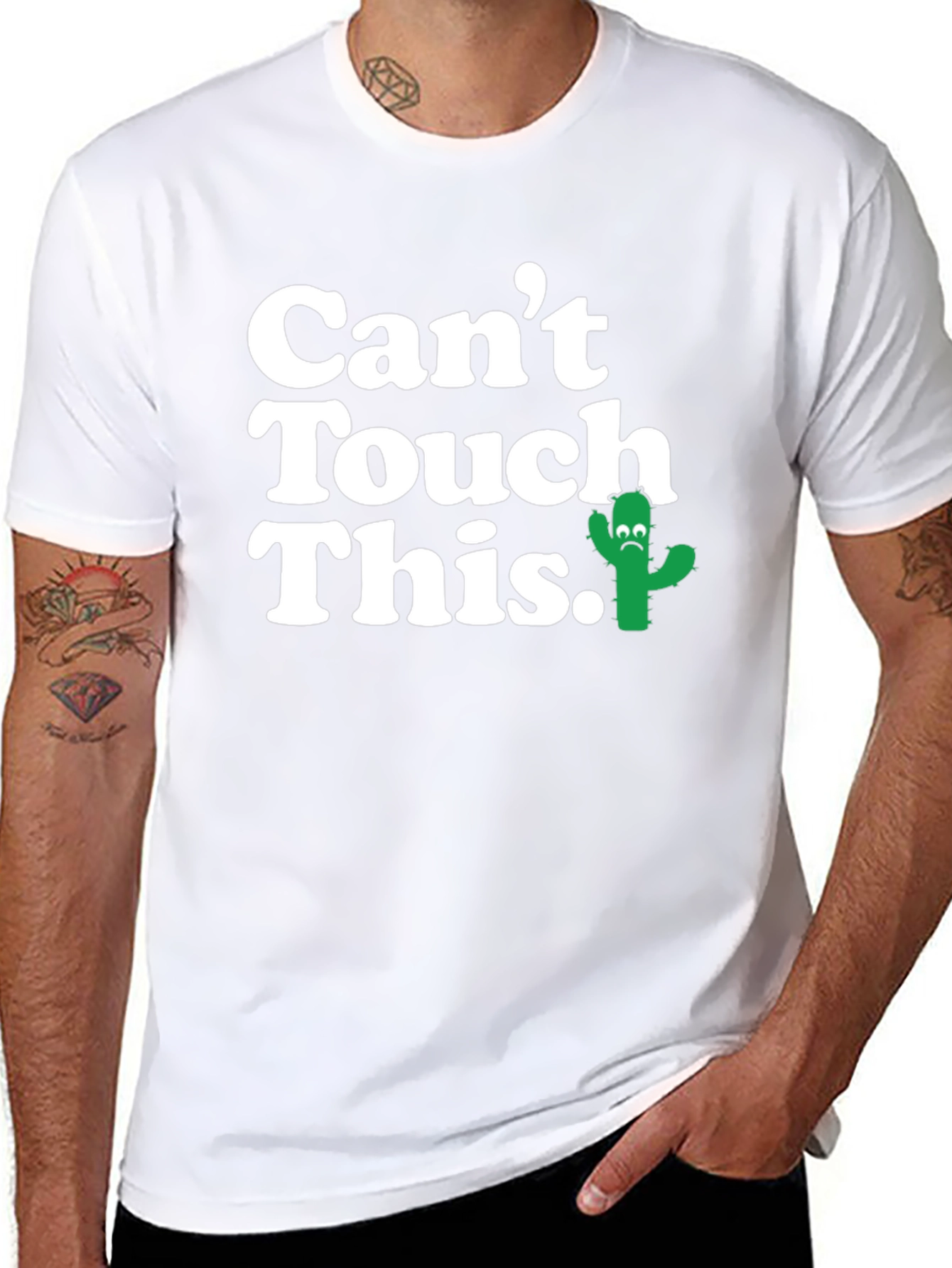 Mens Cant Touch This Cactus Graphic T-Shirt