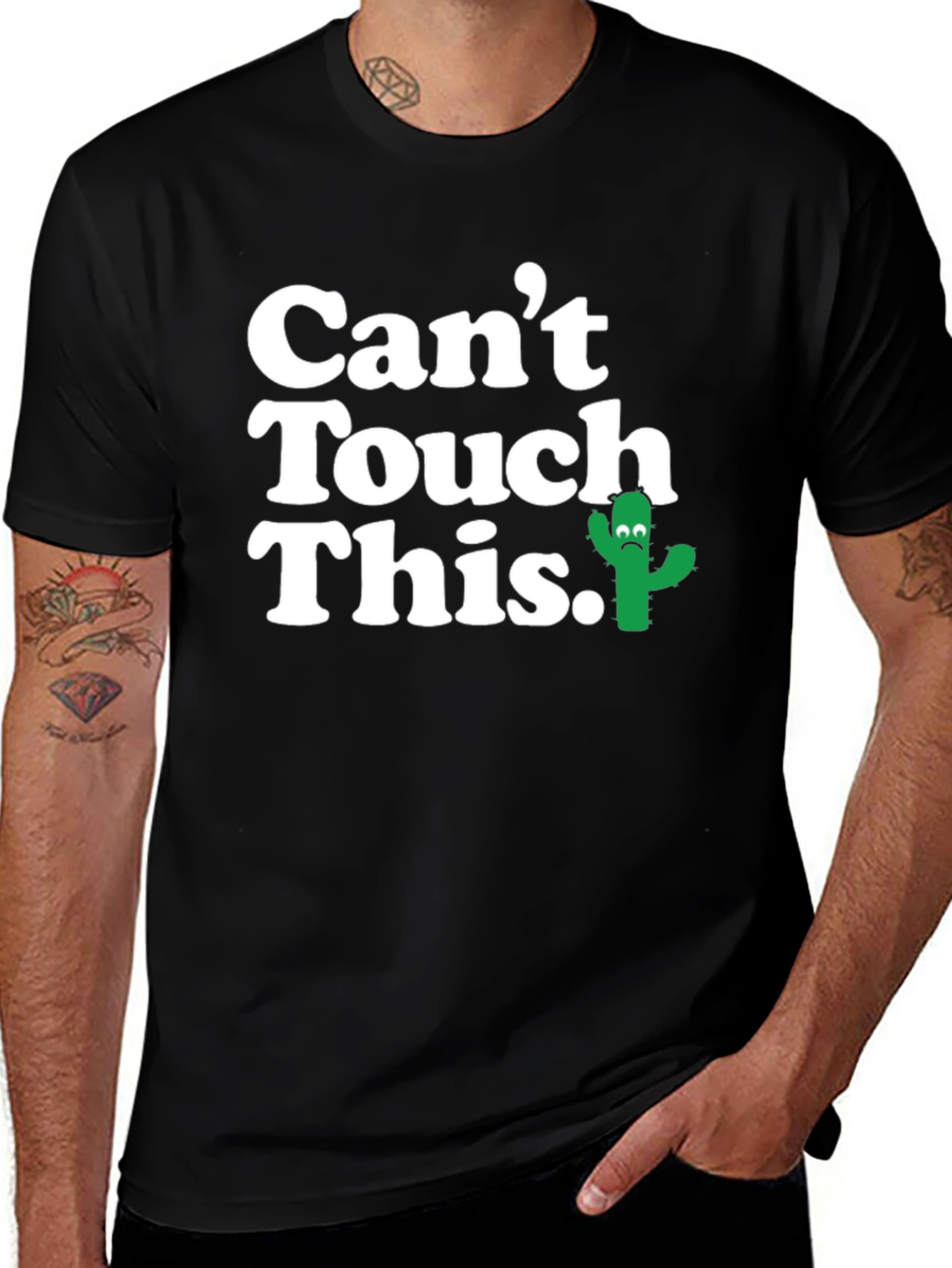 Mens Cant Touch This Cactus Graphic T-Shirt