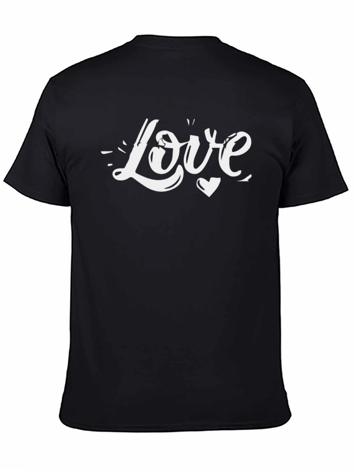 Love Graphic Print Black T-Shirt