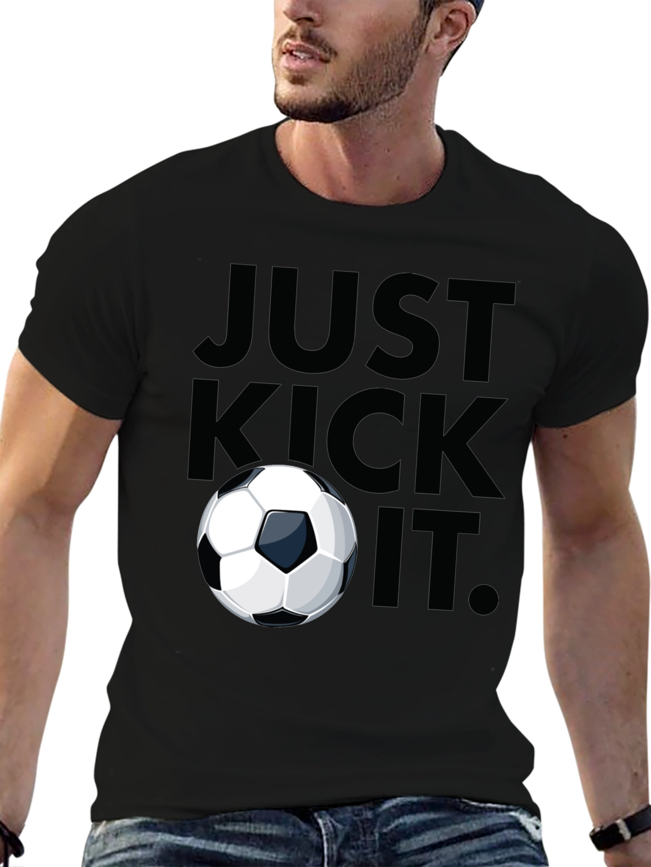 Just Kick It Soccer Graphic T-Shirt