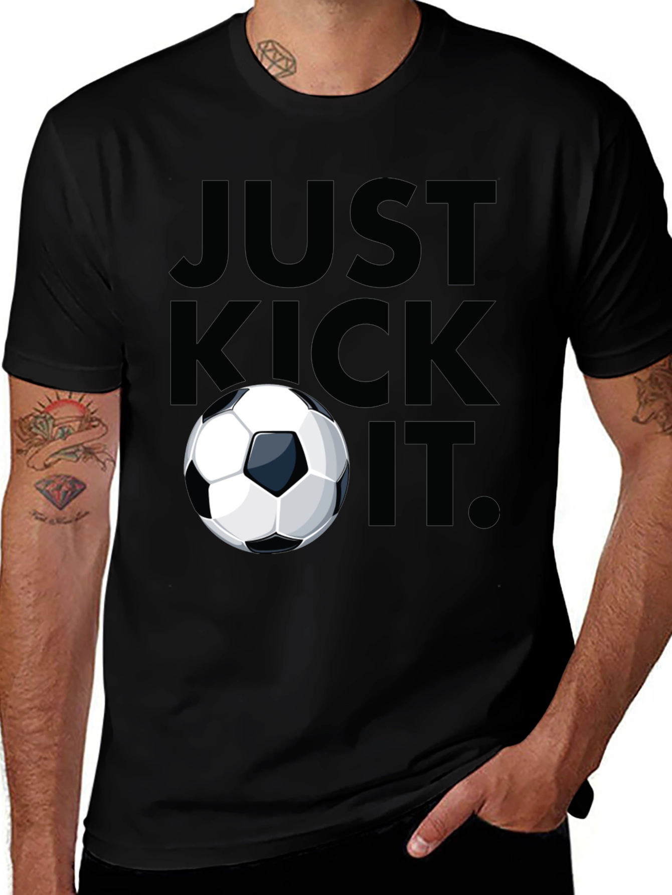 Just Kick It Soccer Graphic T-Shirt