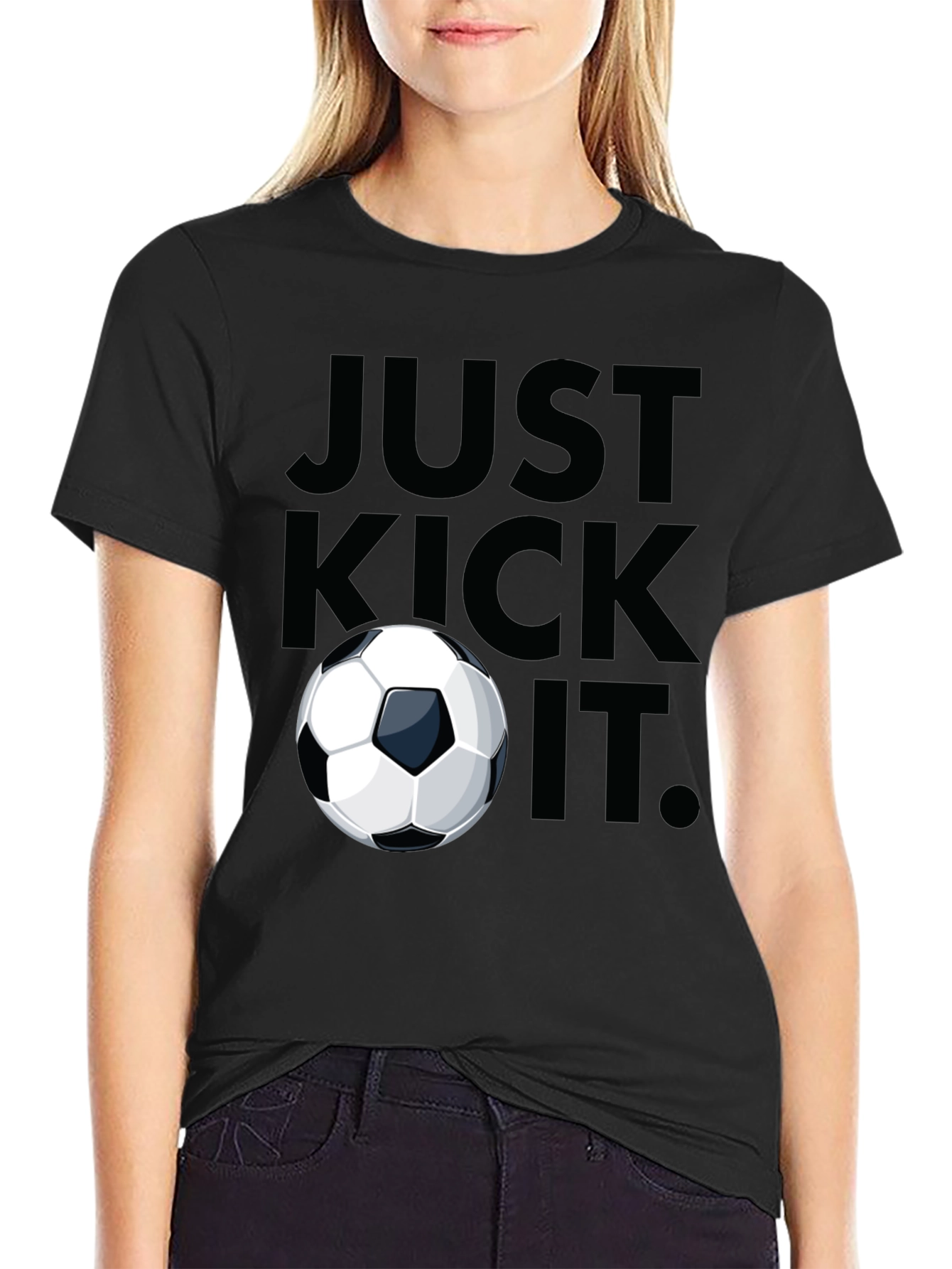 Just Kick It Soccer Graphic T-Shirt