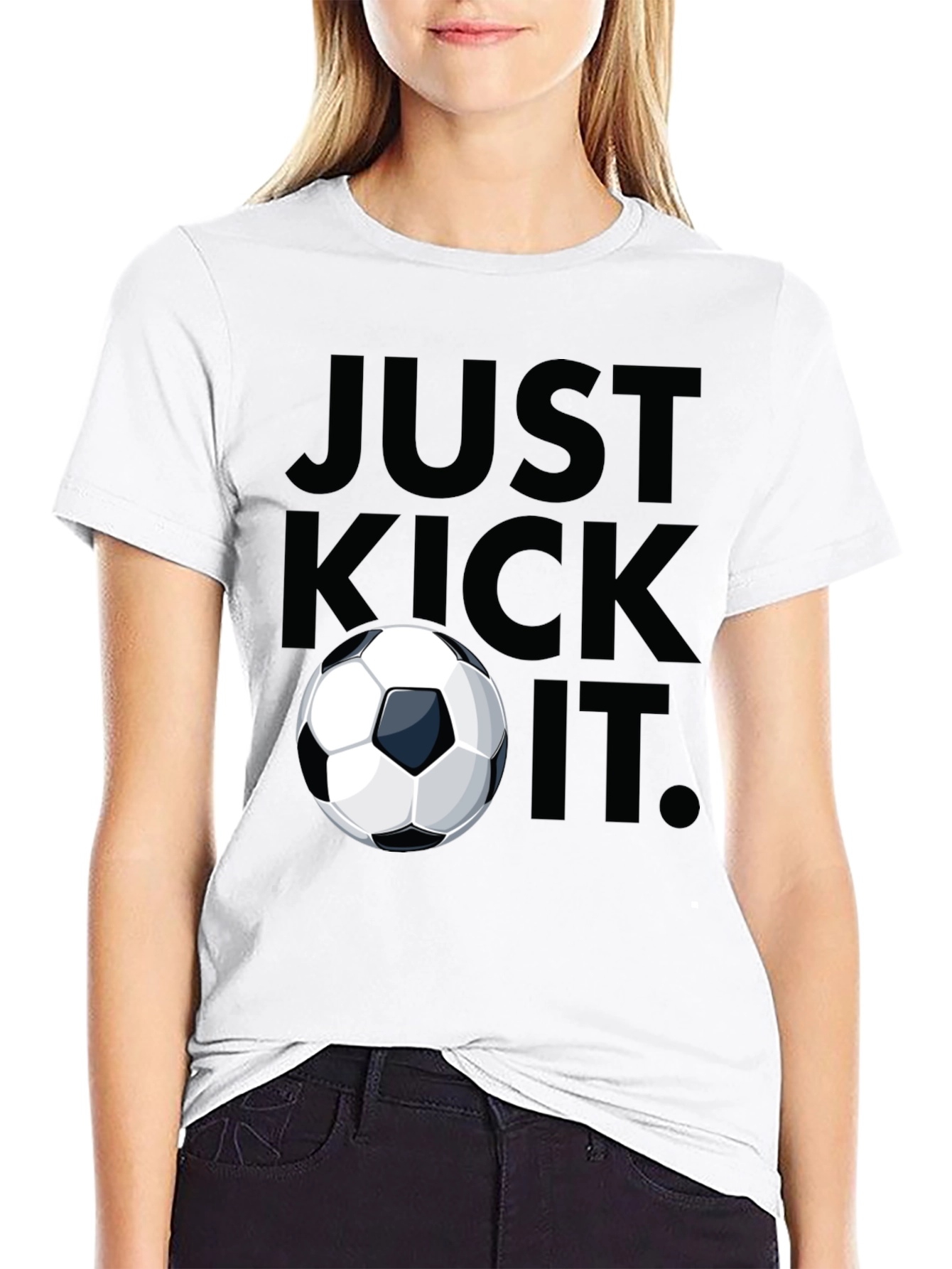 Just Kick It Soccer Graphic T-Shirt