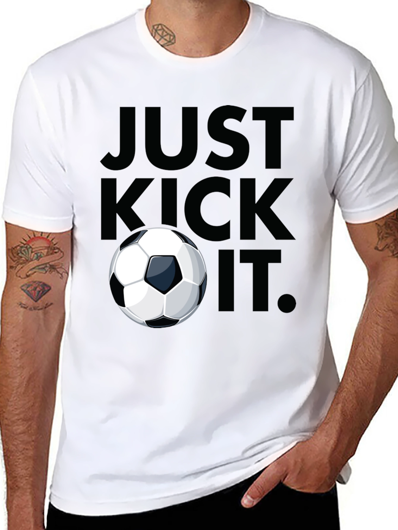 Just Kick It Soccer Graphic T-Shirt
