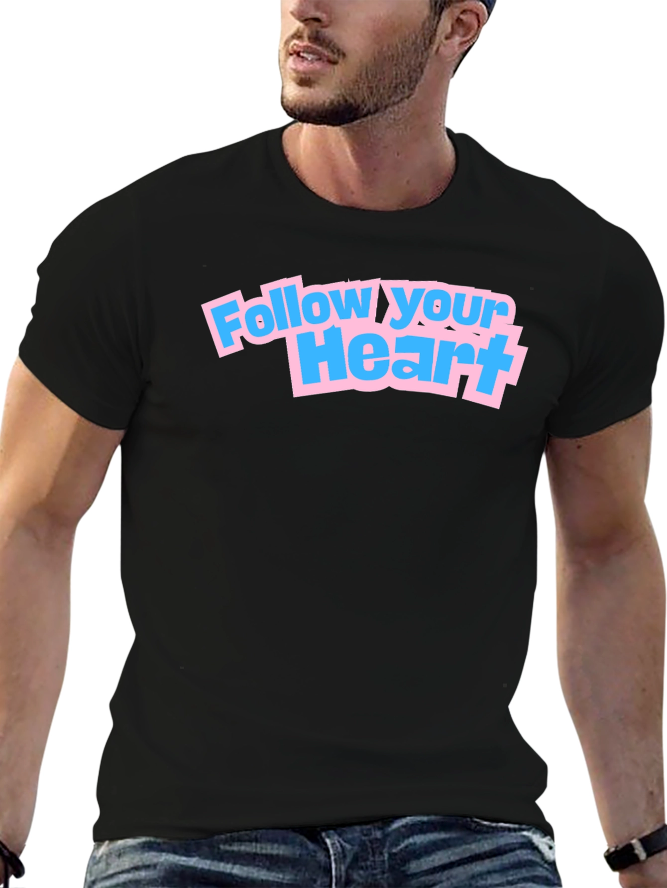 Follow Your Heart Graphic Tee - Black