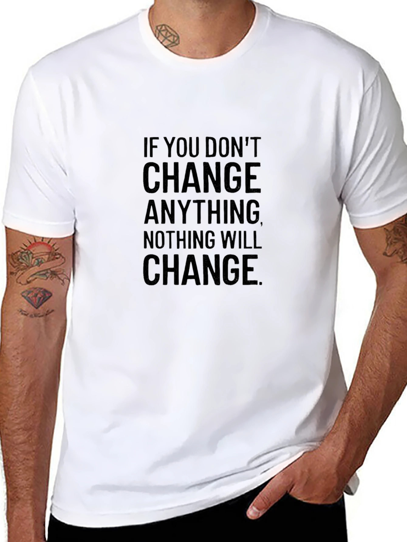 Change Motivational Graphic Tee - Black