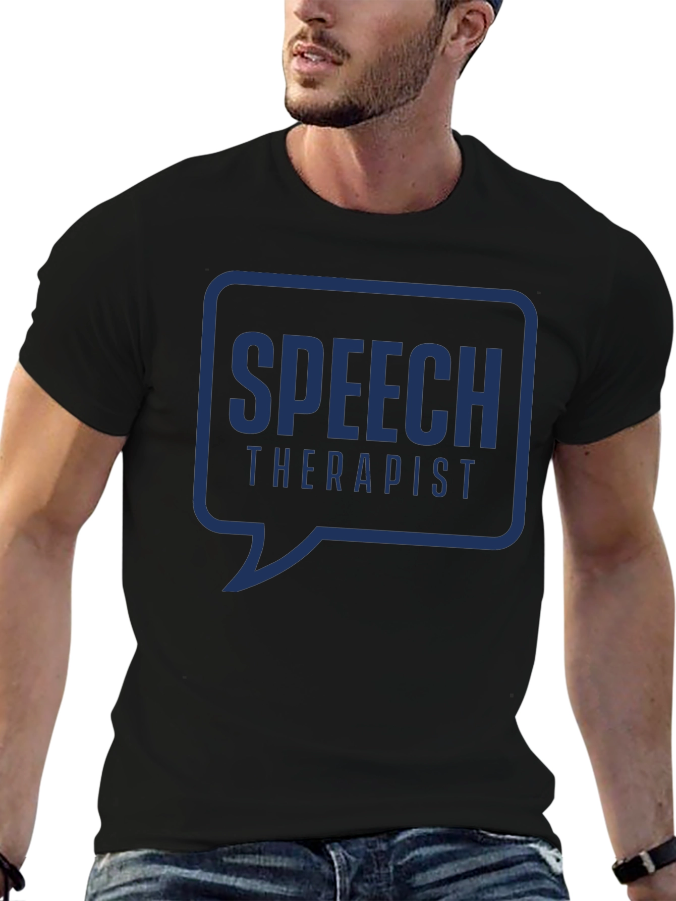 Speech Therapist T-Shirt: Blue Bubble Design